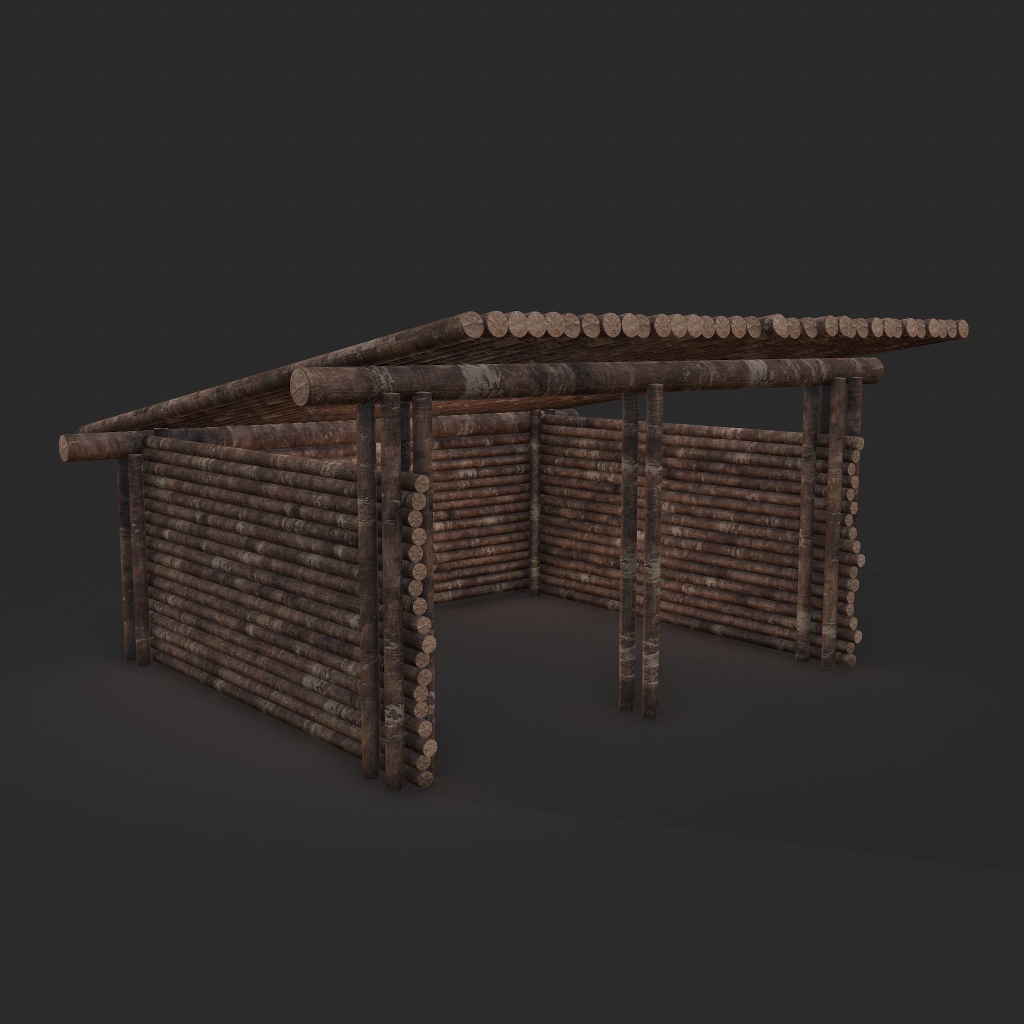 Viking Hut R  Low-poly 3D model_17