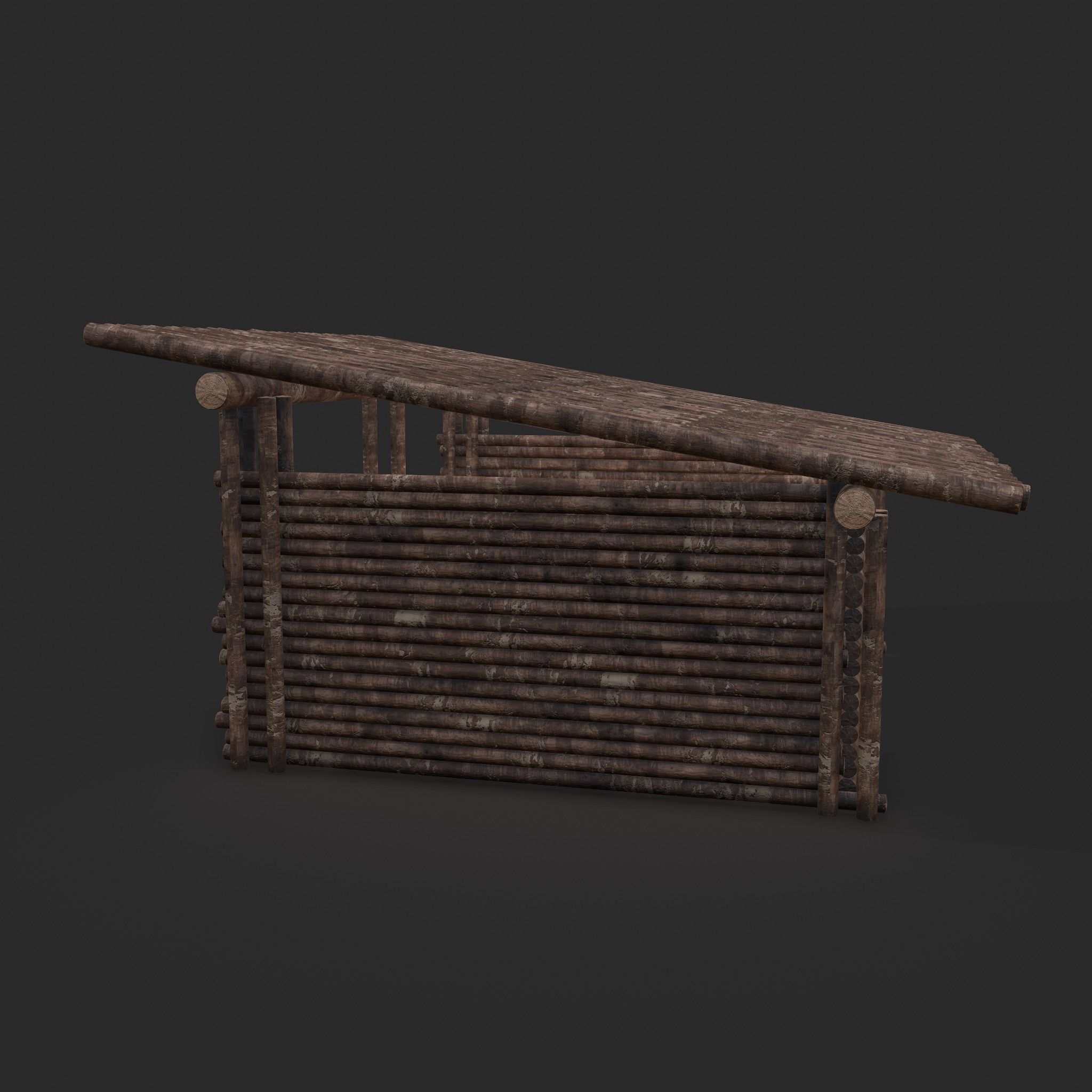 Viking Hut R  Low-poly 3D model_23