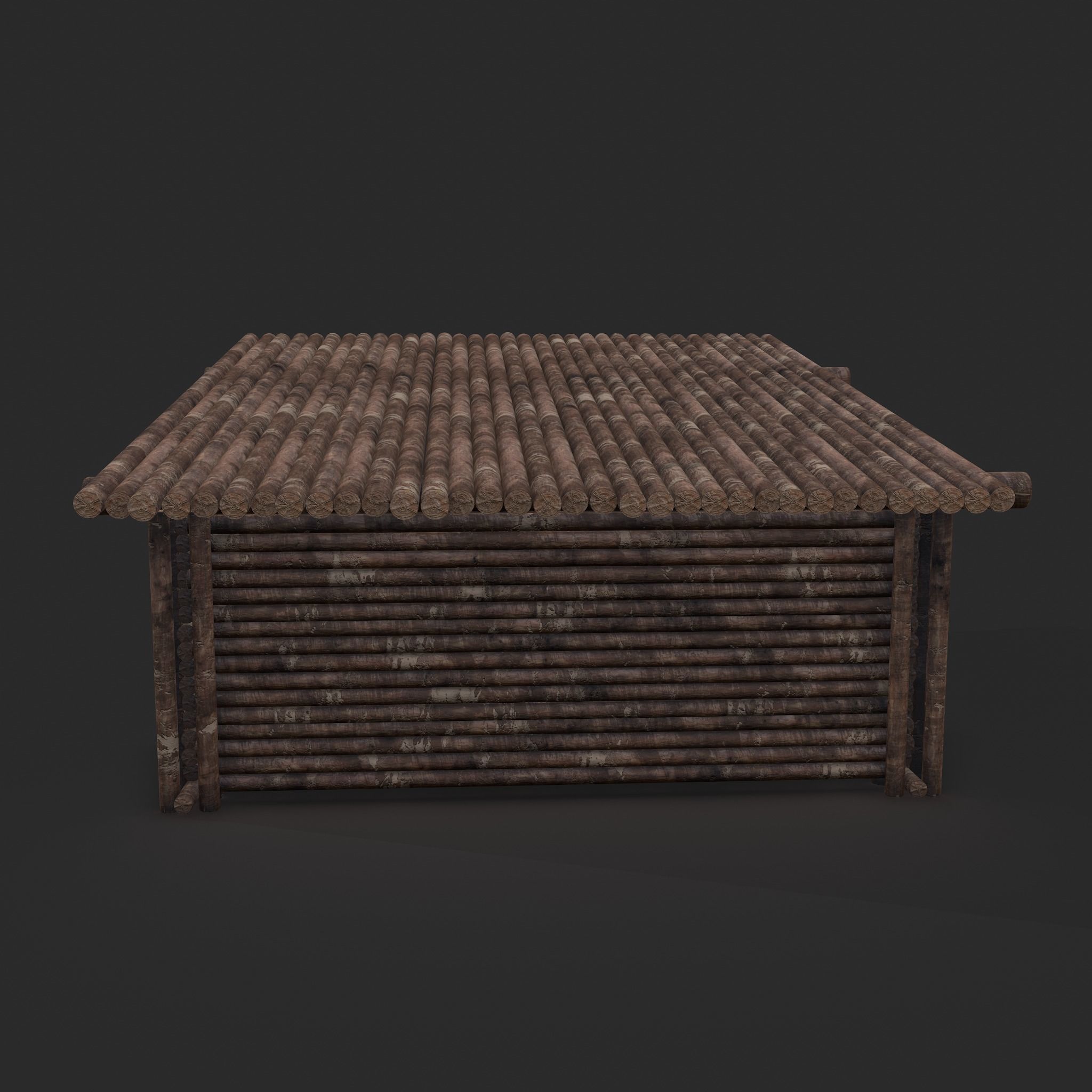 Viking Hut R  Low-poly 3D model_21