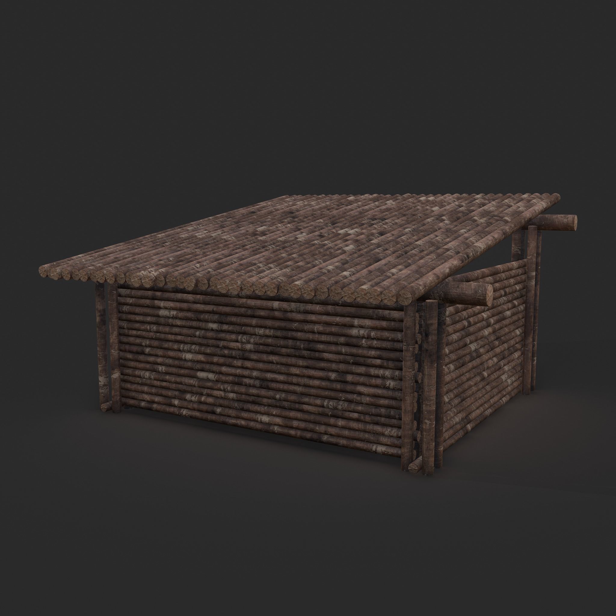 Viking Hut R  Low-poly 3D model_20