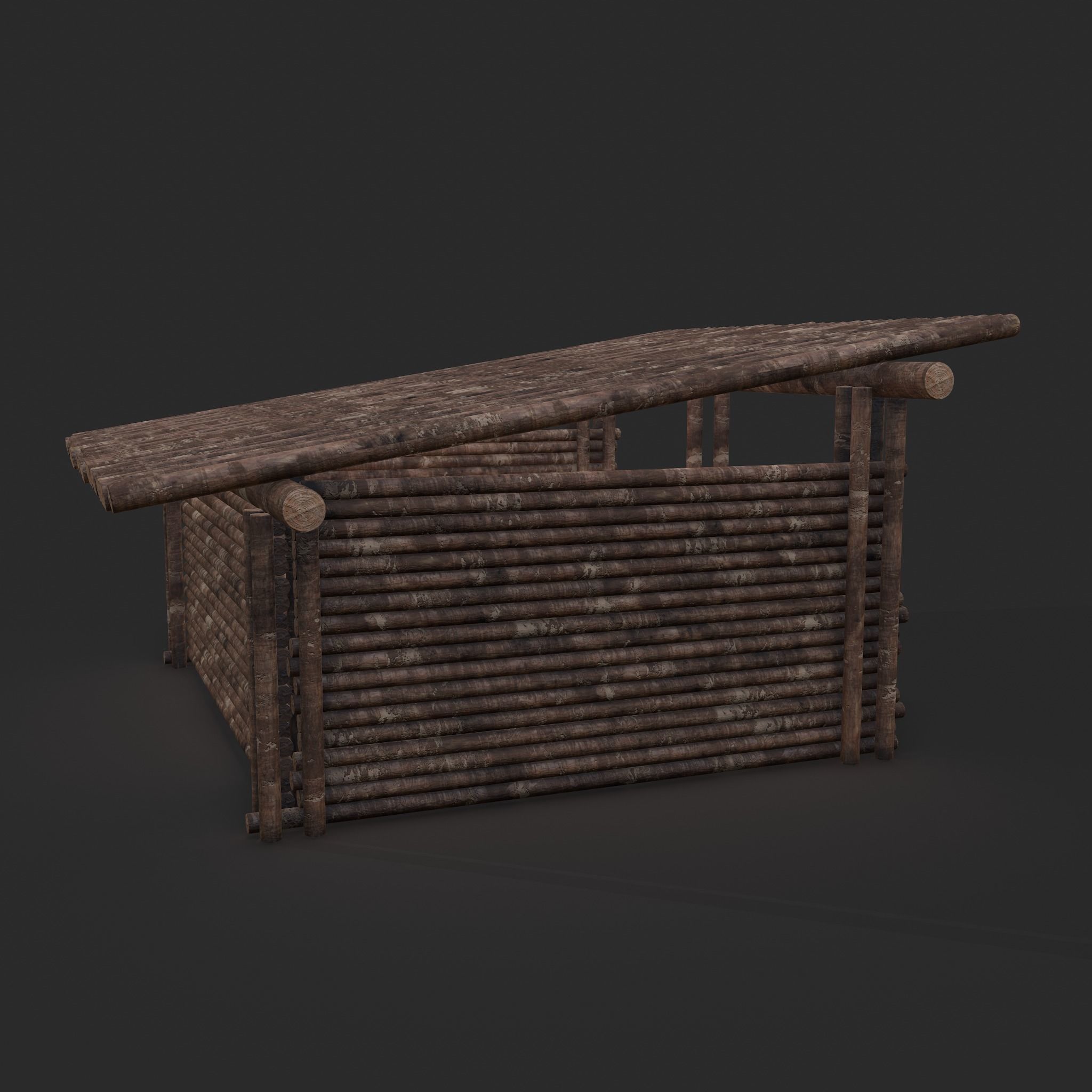 Viking Hut R  Low-poly 3D model_19