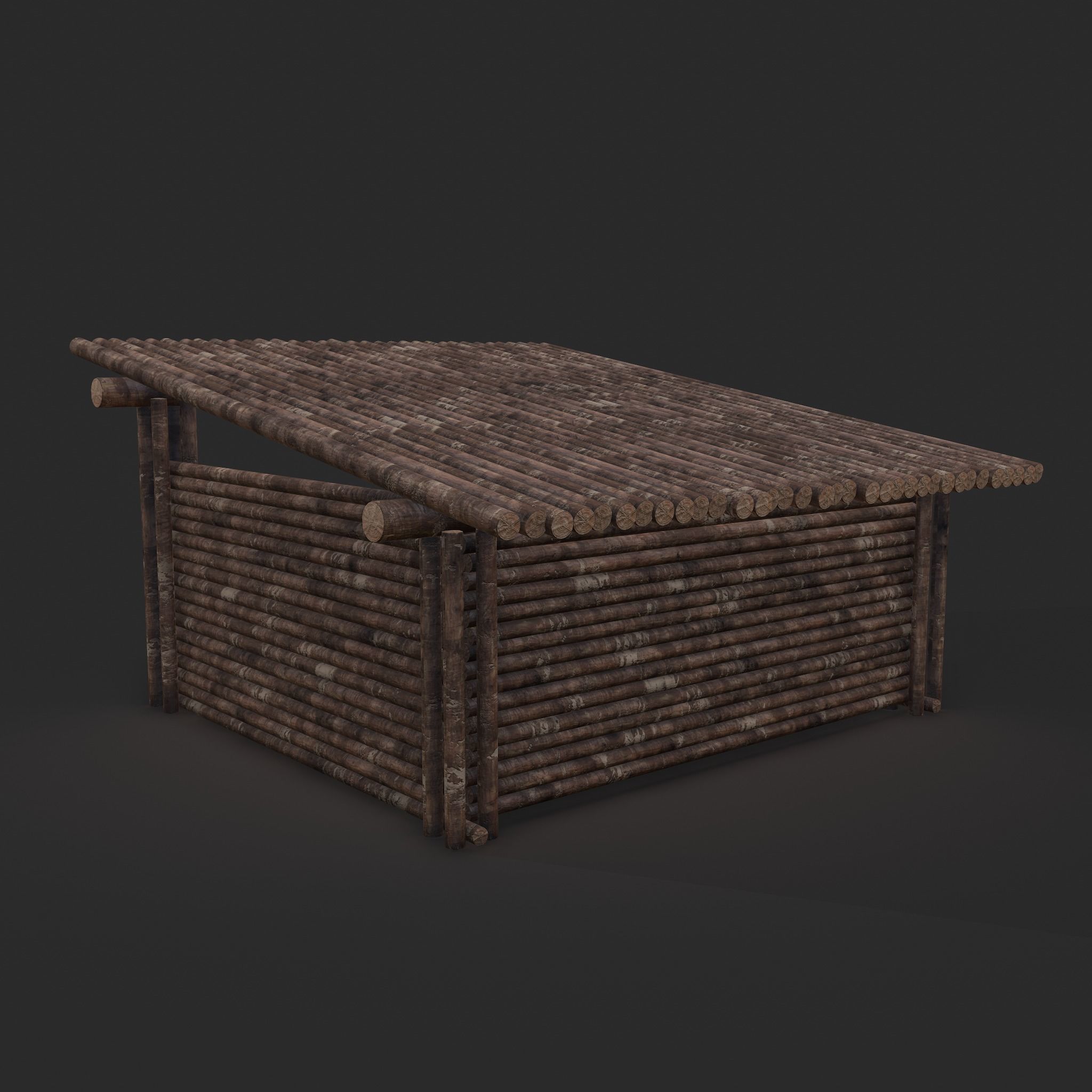 Viking Hut R  Low-poly 3D model_22