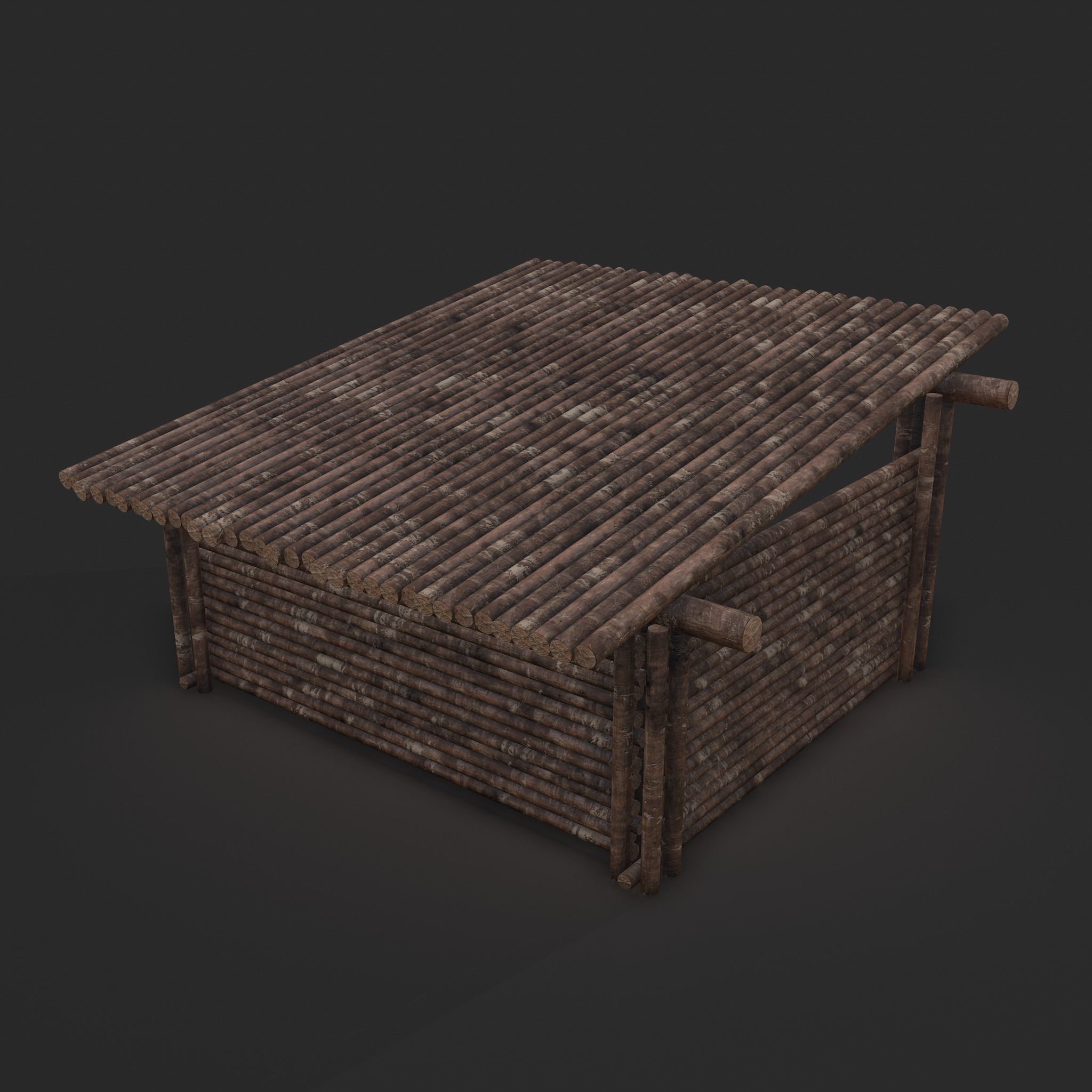 Viking Hut R  Low-poly 3D model_6