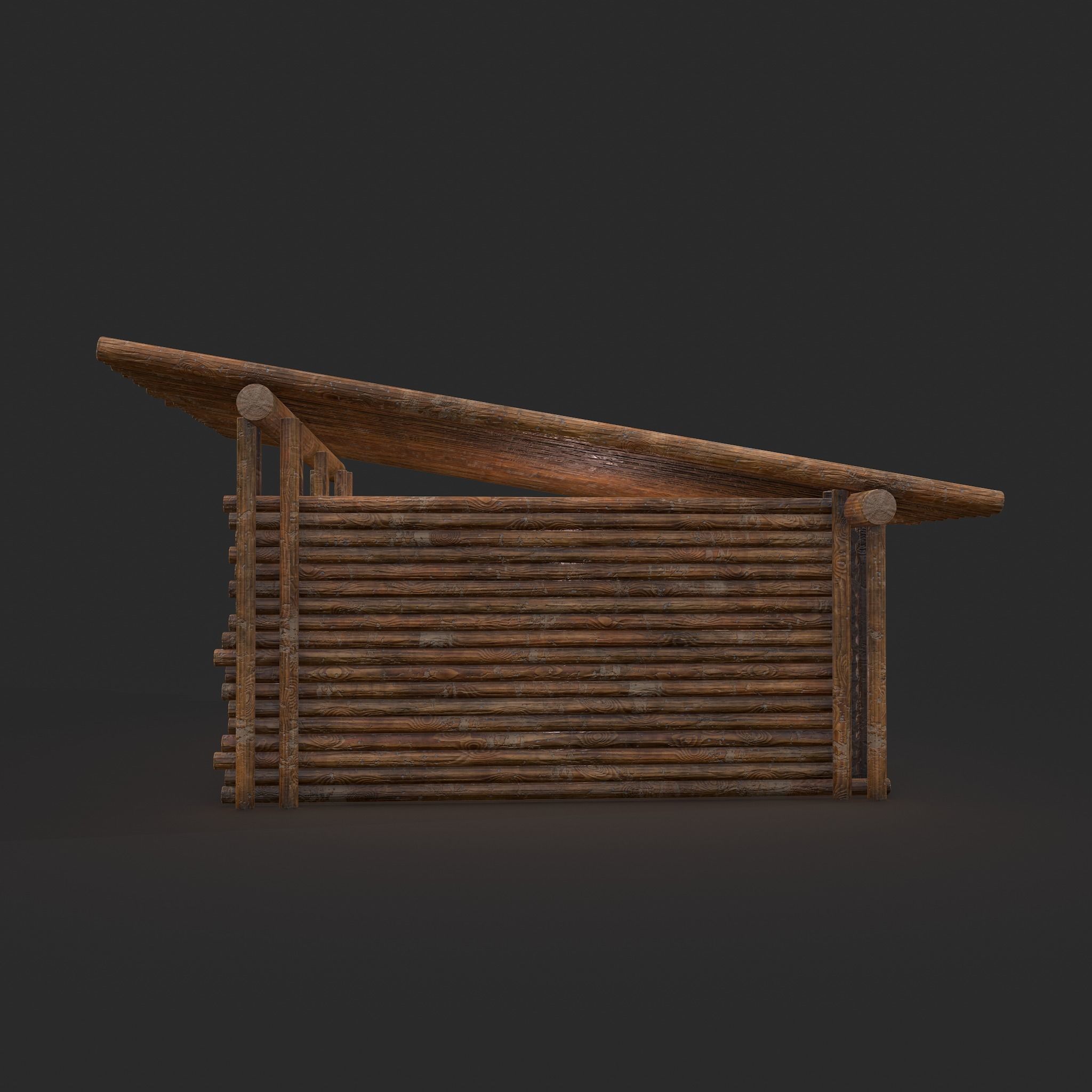 Viking Hut R  Low-poly 3D model_28