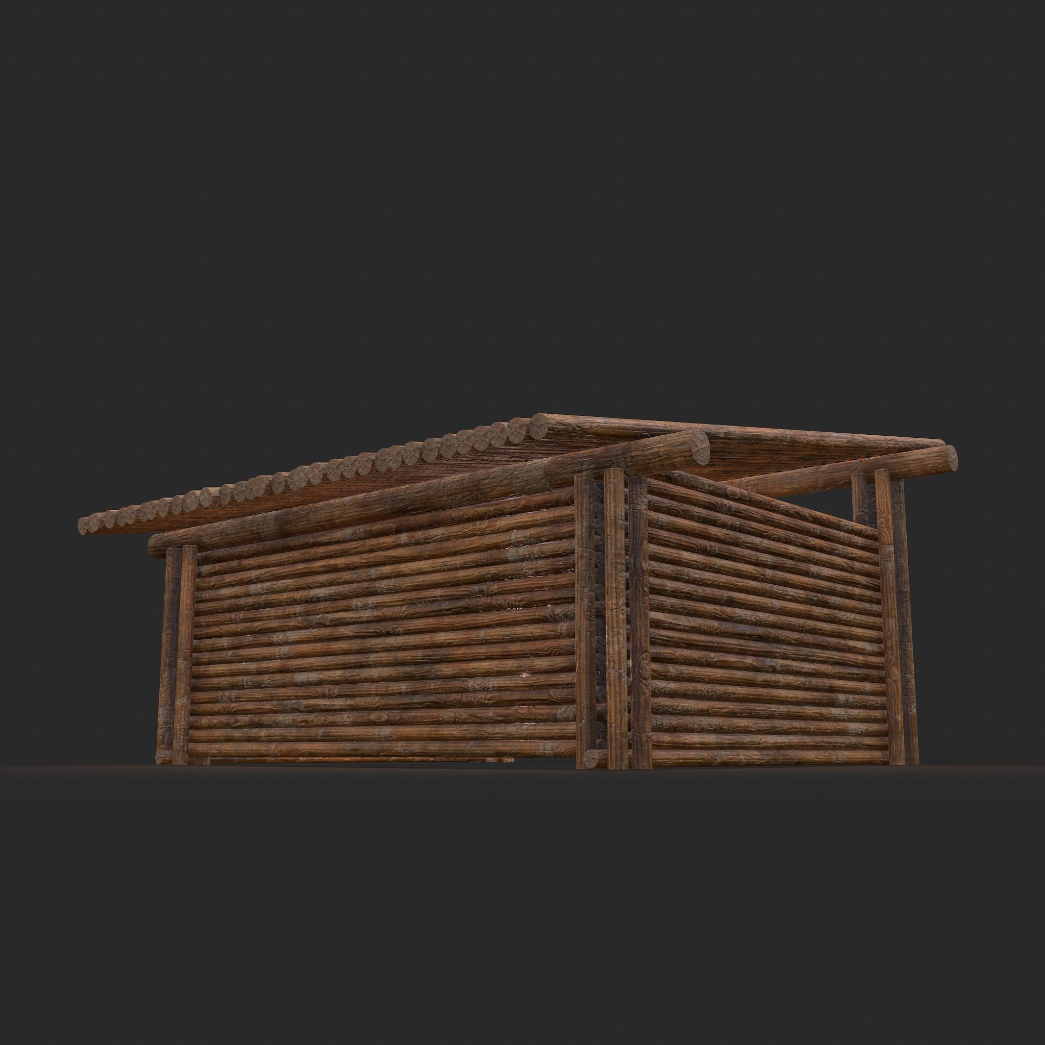 Viking Hut R  Low-poly 3D model_27