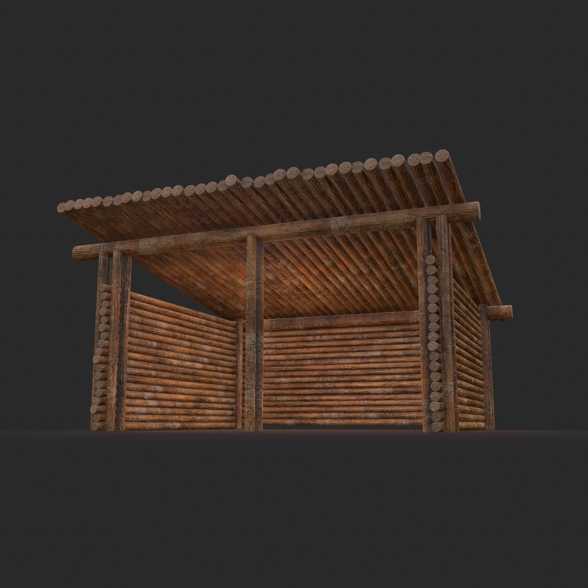 Viking Hut R  Low-poly 3D model_24