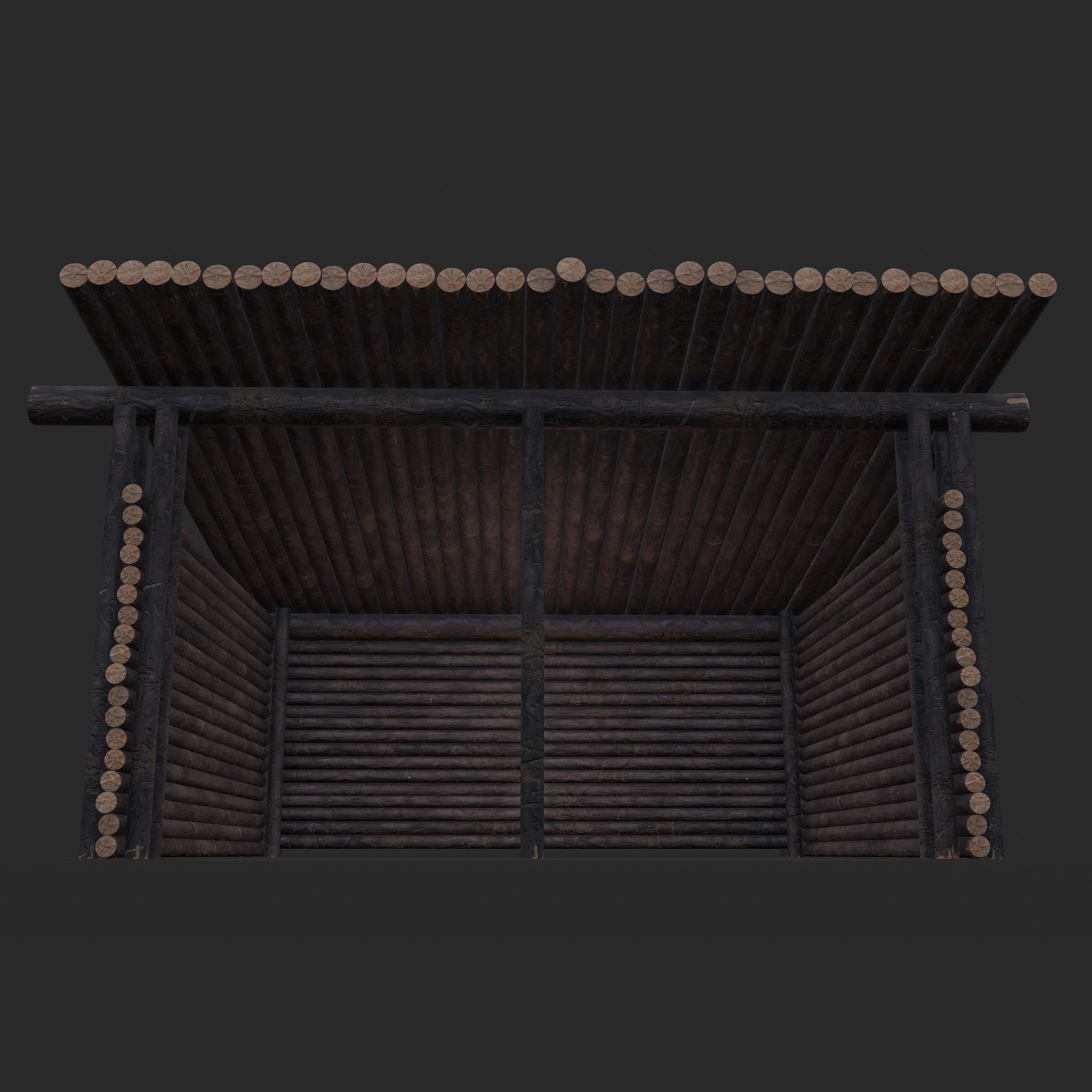 Viking Hut R  Low-poly 3D model_36