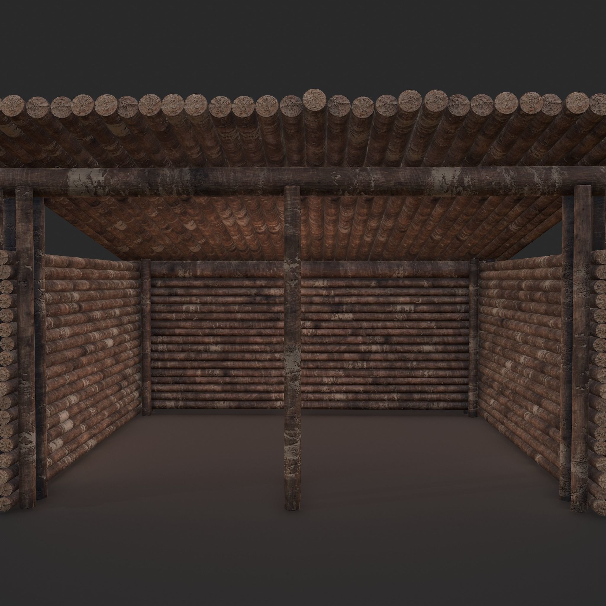 Viking Hut R  Low-poly 3D model_12