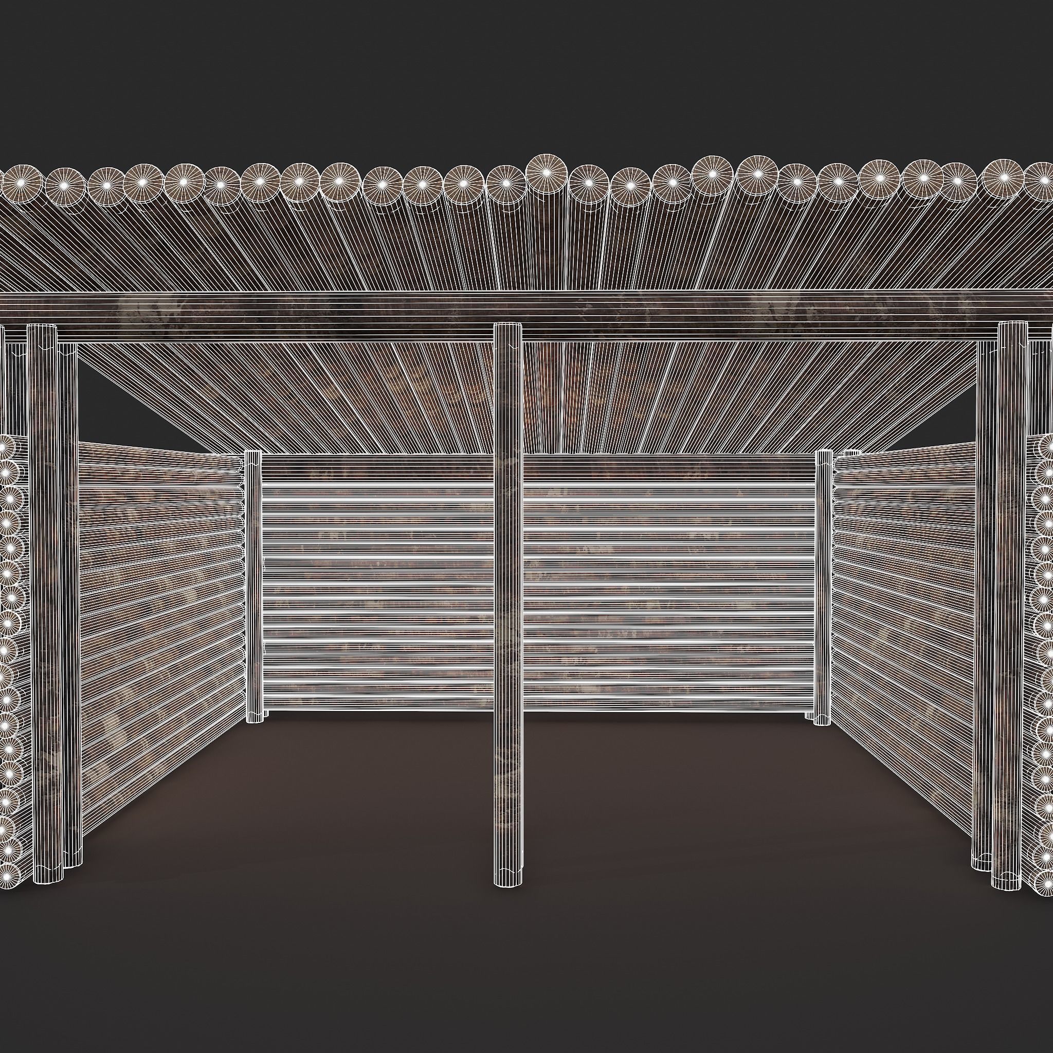 Viking Hut R  Low-poly 3D model_11