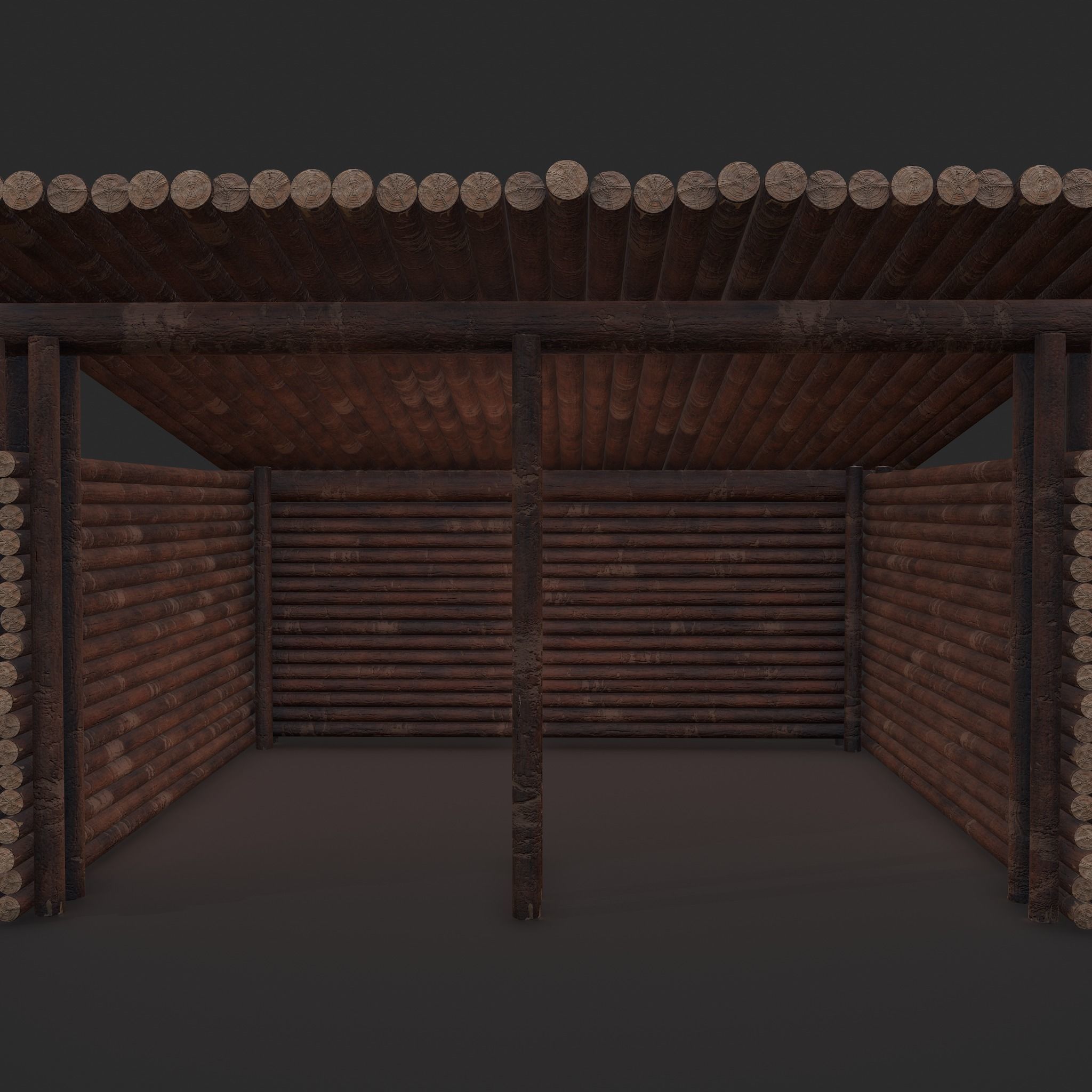 Viking Hut R  Low-poly 3D model_13