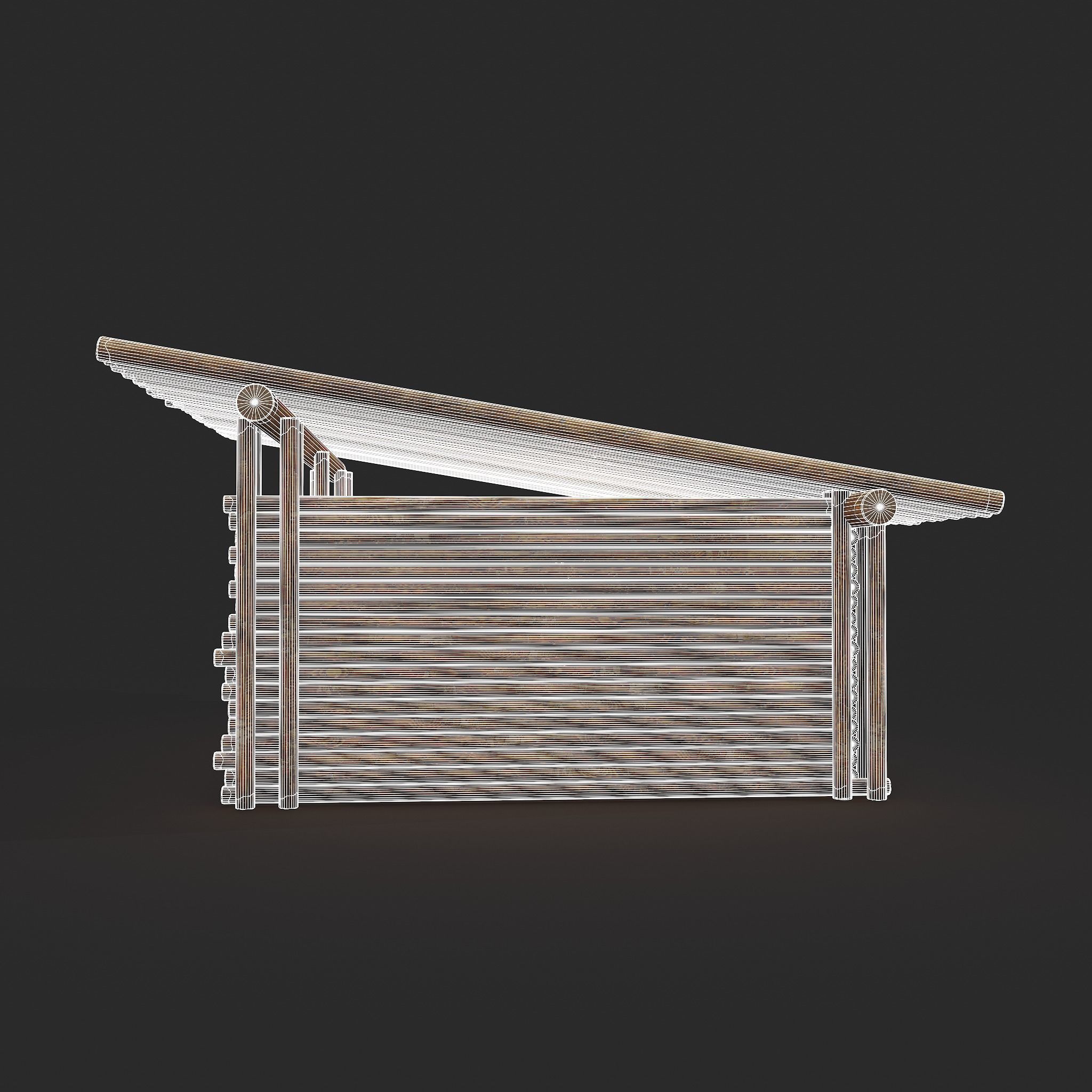 Viking Hut R  Low-poly 3D model_29