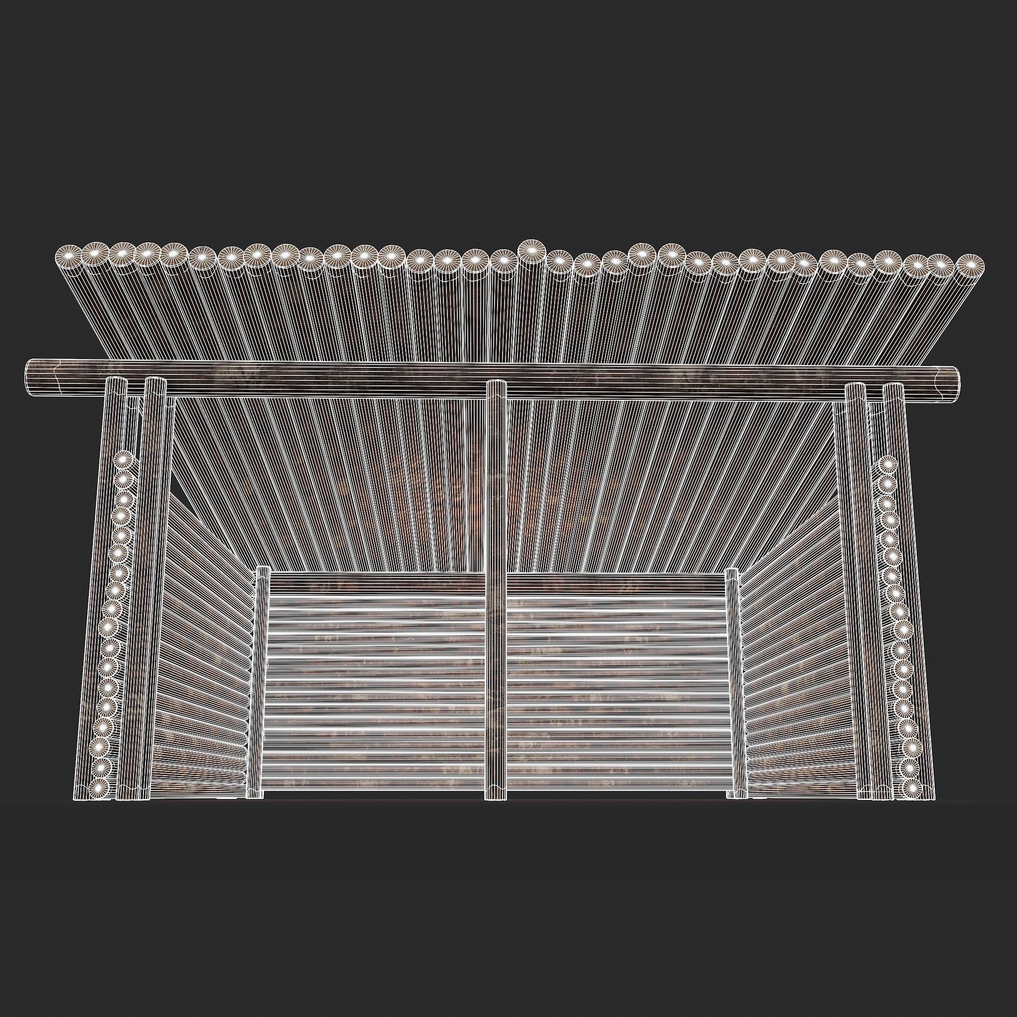 Viking Hut R  Low-poly 3D model_32