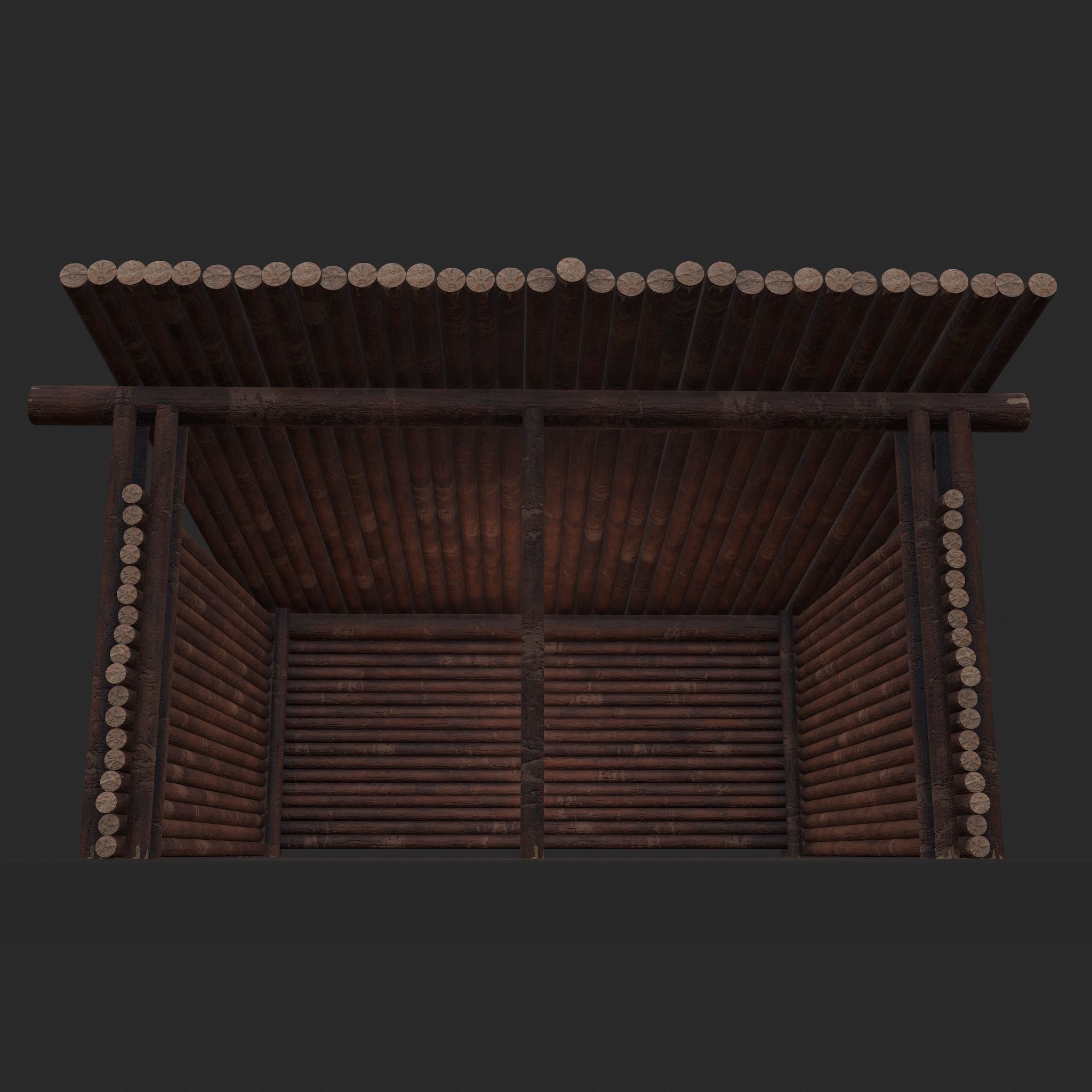 Viking Hut R  Low-poly 3D model_34