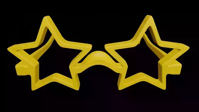 Party Glasses Star 3D print model