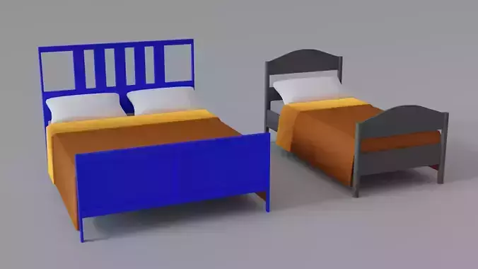 Single and double bed