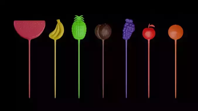 Party Picks Fruit 3D print model