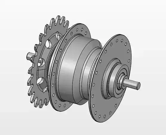 Shimano Nexus 4 Speed Hub Free 3D model