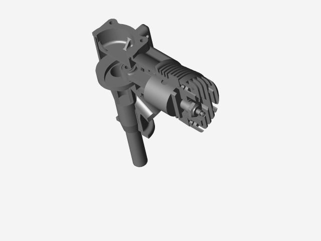 Motor de modelisme Engine model Free 3D model_26