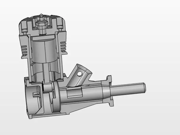 Motor de modelisme Engine model Free 3D model_0