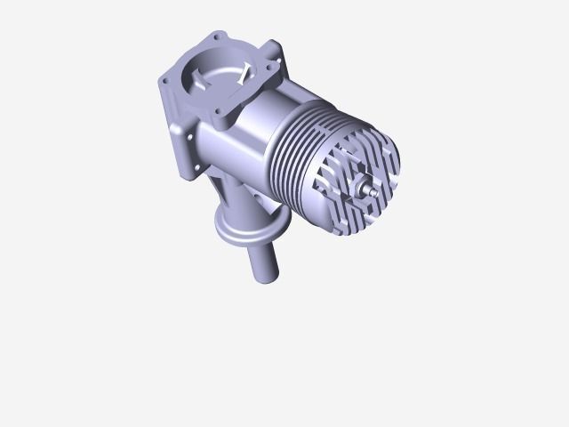 Motor de modelisme Engine model Free 3D model_5