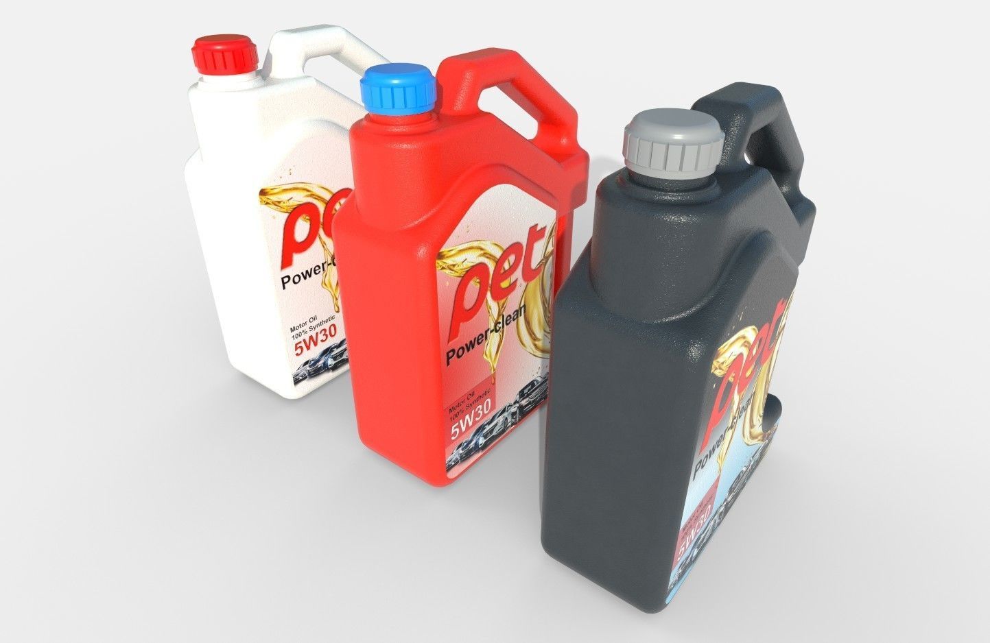 Motor Oil Bottle Model-2A Low-poly 3D model_2
