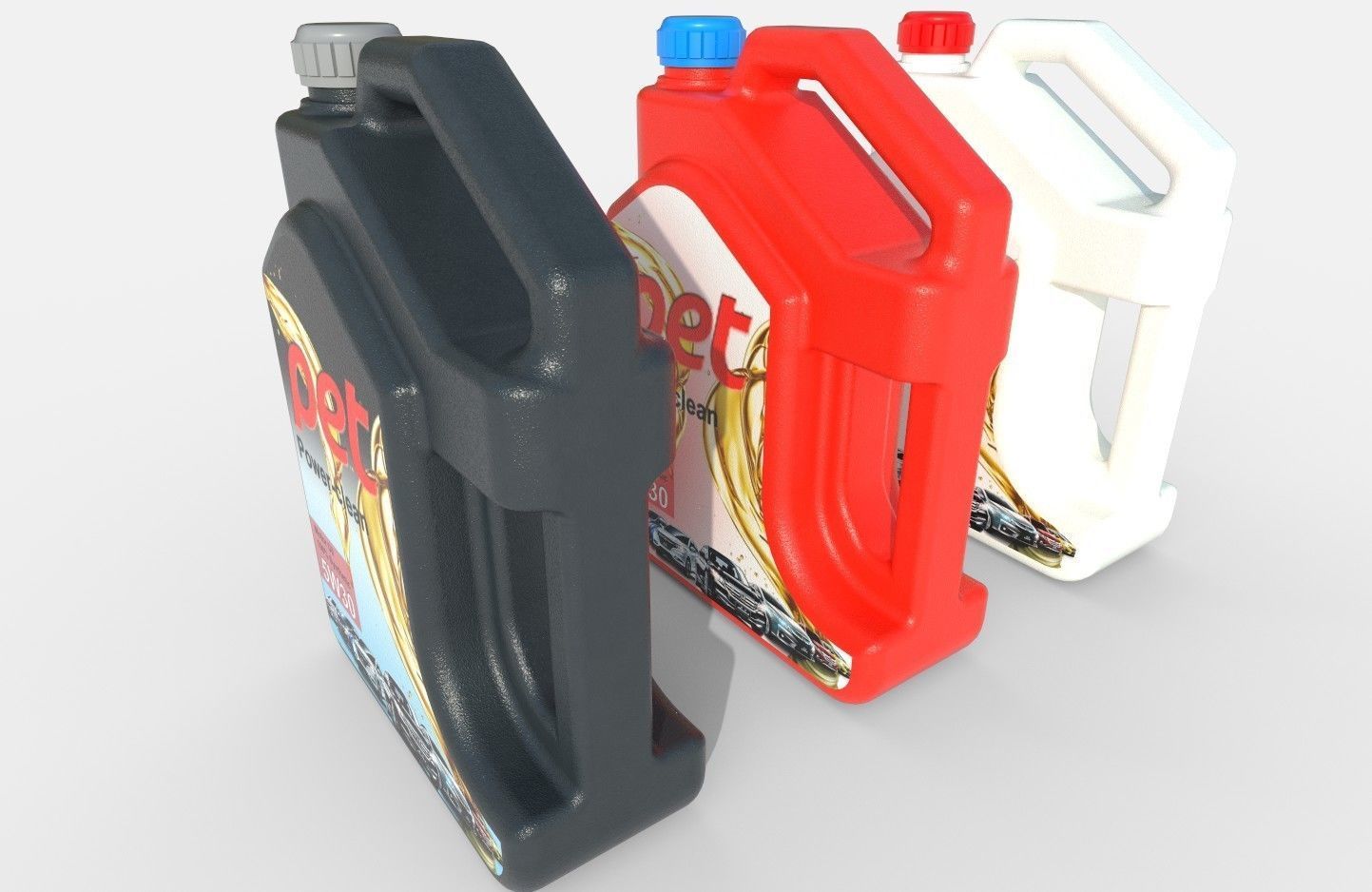 Motor Oil Bottle Model-2A Low-poly 3D model_7