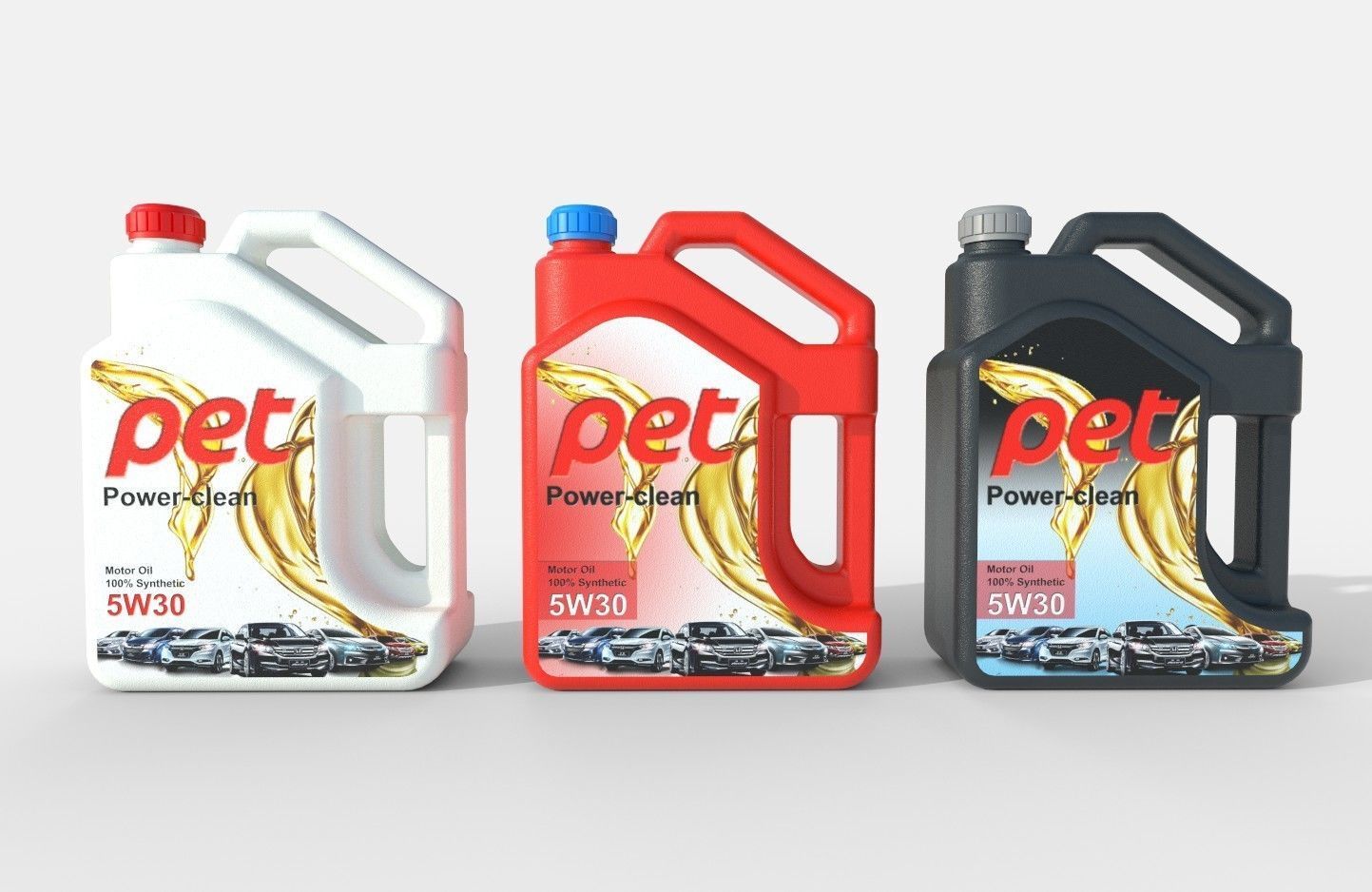 Motor Oil Bottle Model-2A Low-poly 3D model_3