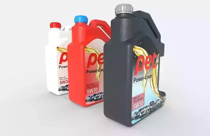 Motor Oil Bottle Model-2A Low-poly 3D model