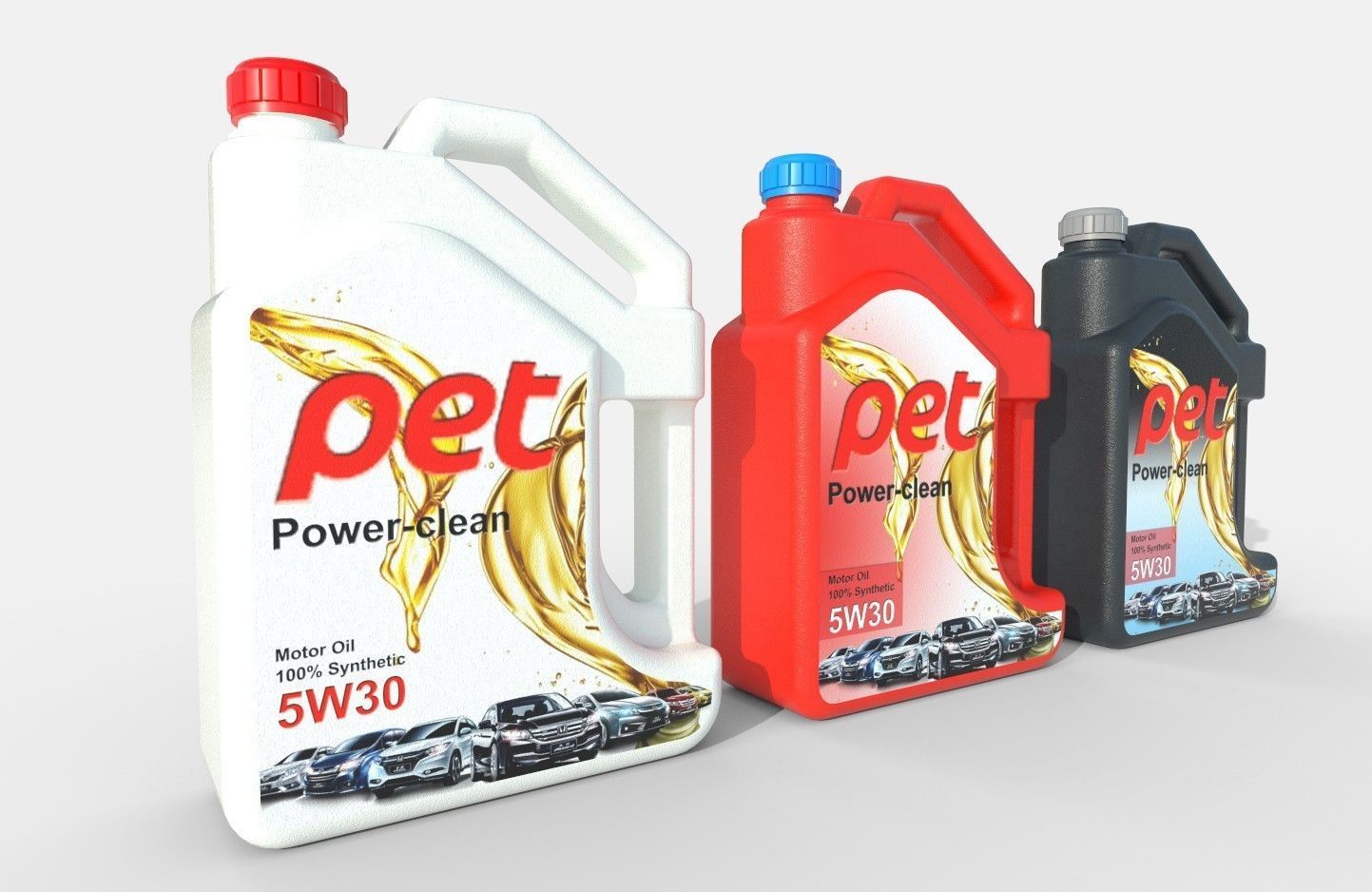 Motor Oil Bottle Model-2A Low-poly 3D model_5
