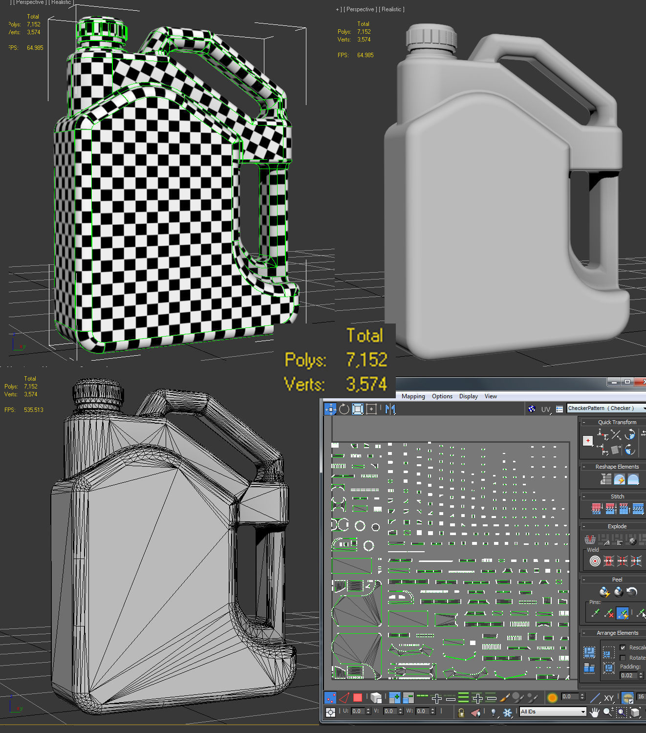 Motor Oil Bottle Model-2A Low-poly 3D model_8