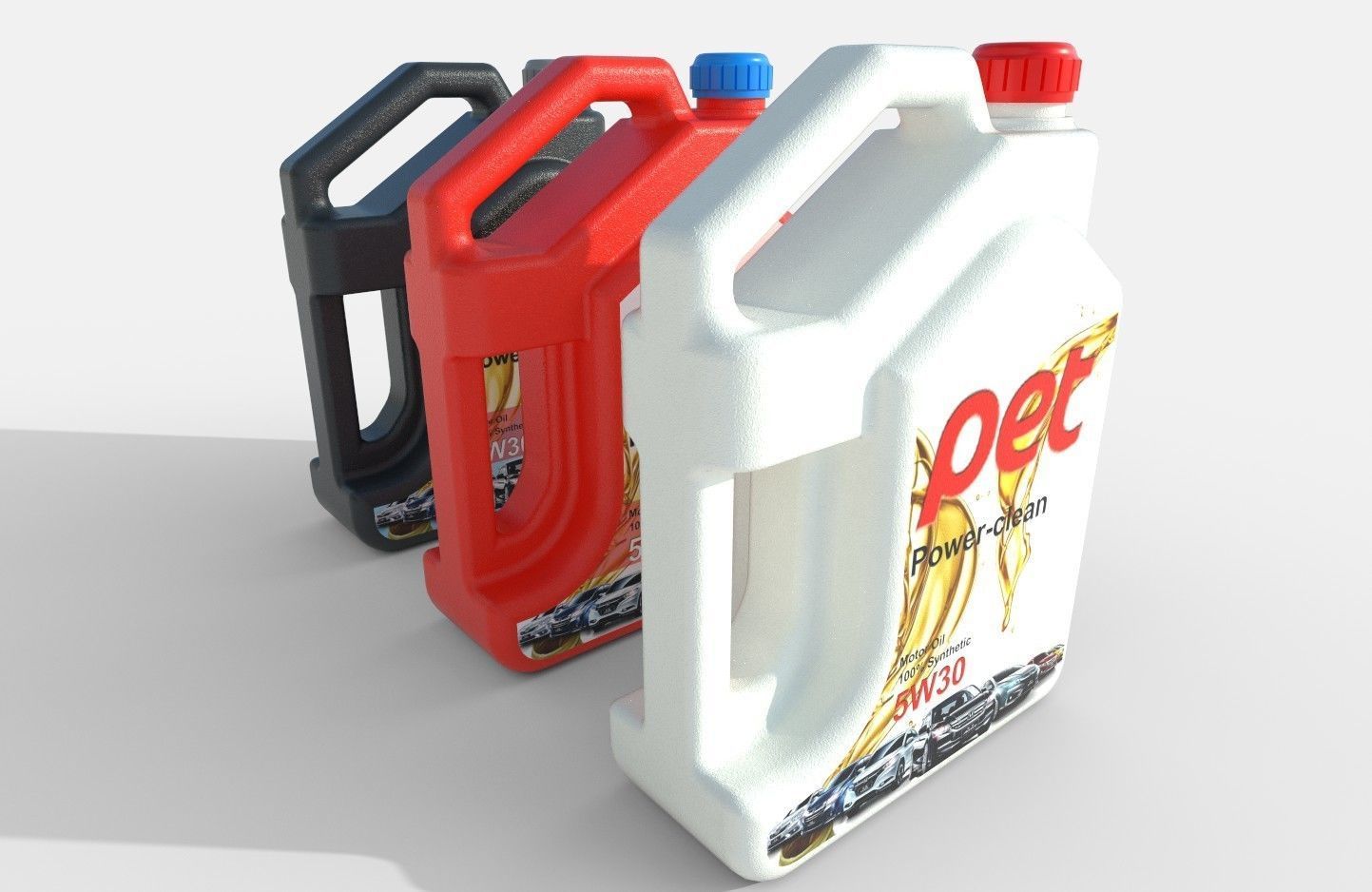 Motor Oil Bottle Model-2A Low-poly 3D model_1