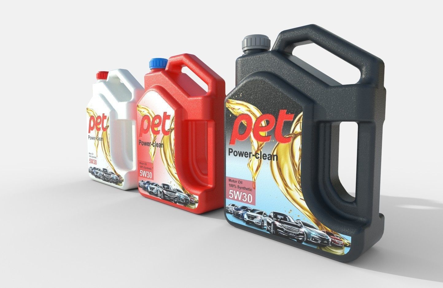 Motor Oil Bottle Model-2A Low-poly 3D model_4