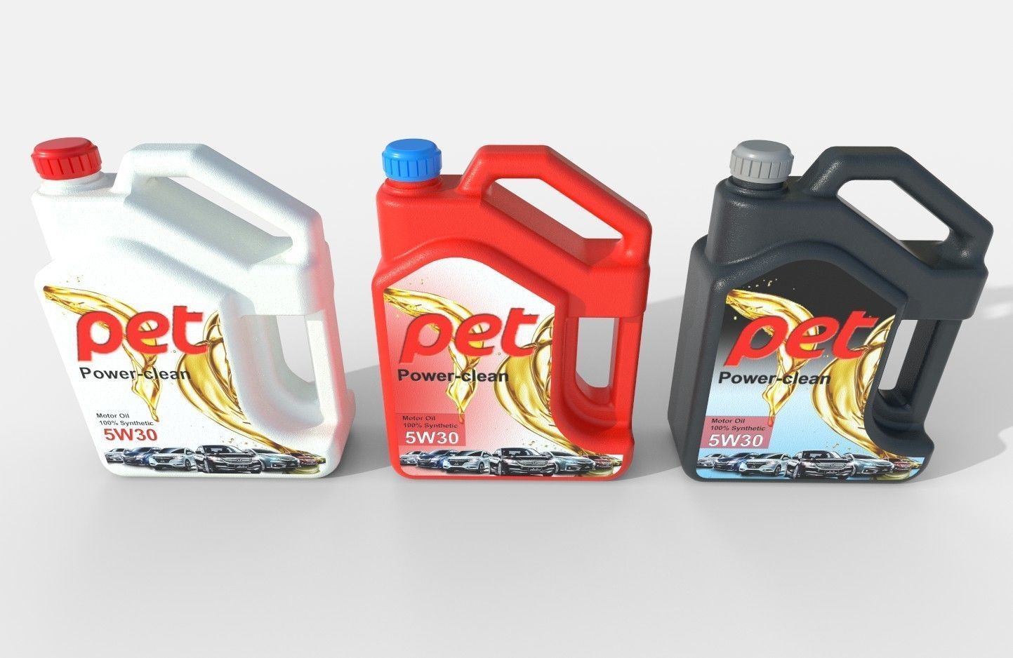 Motor Oil Bottle Model-2A Low-poly 3D model_6