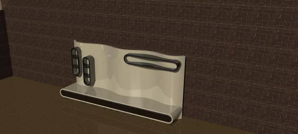 TV table design Free 3D model