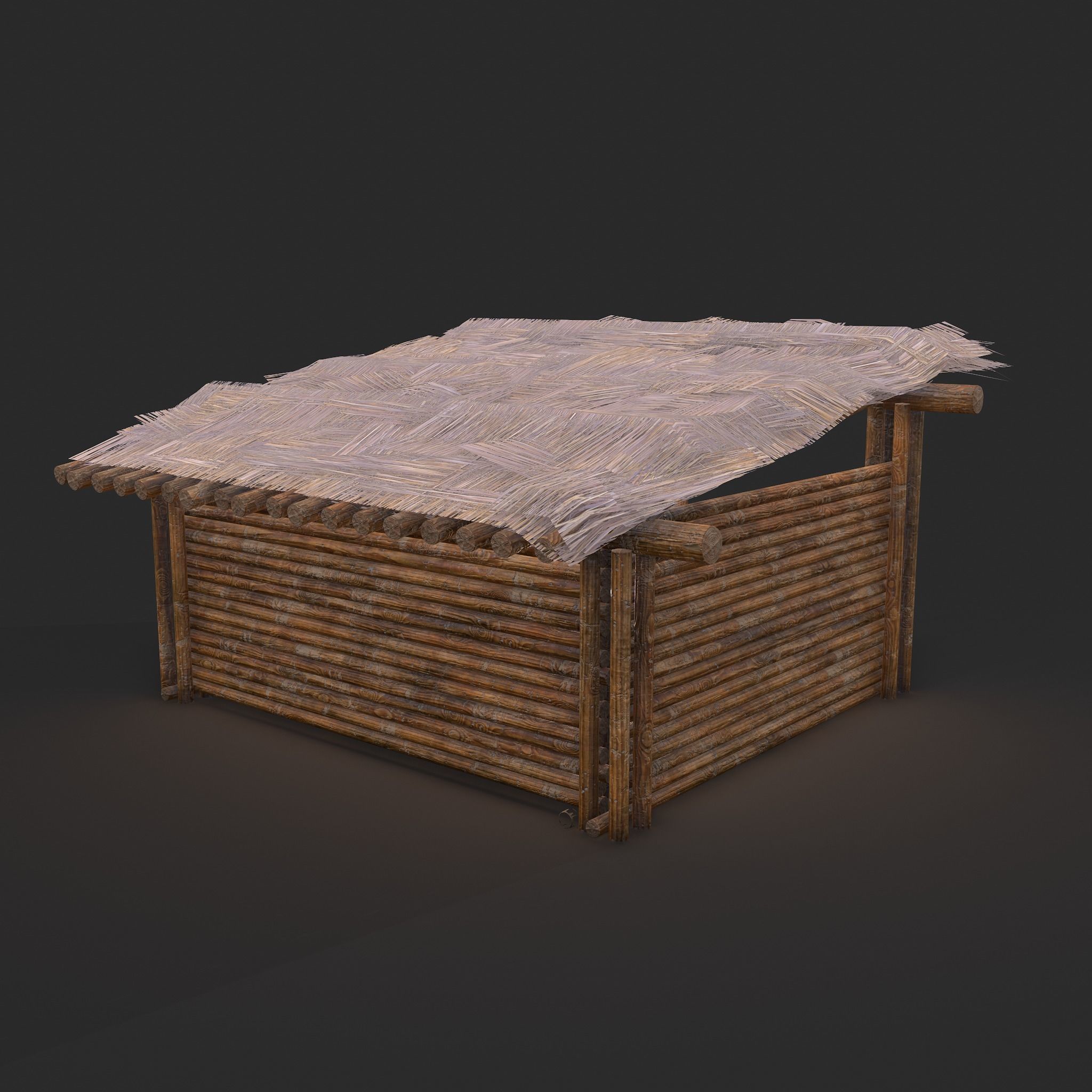 Viking Hut S Low-poly 3D model_8