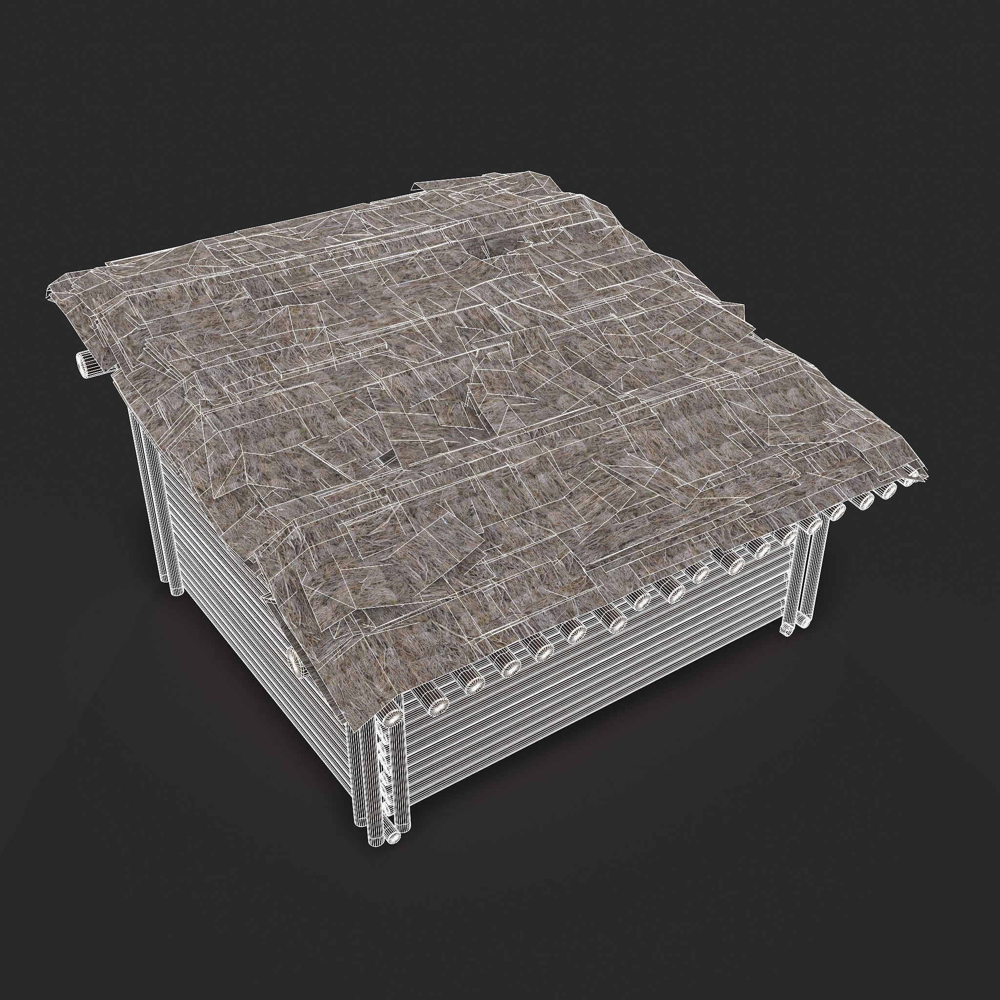 Viking Hut S Low-poly 3D model_13