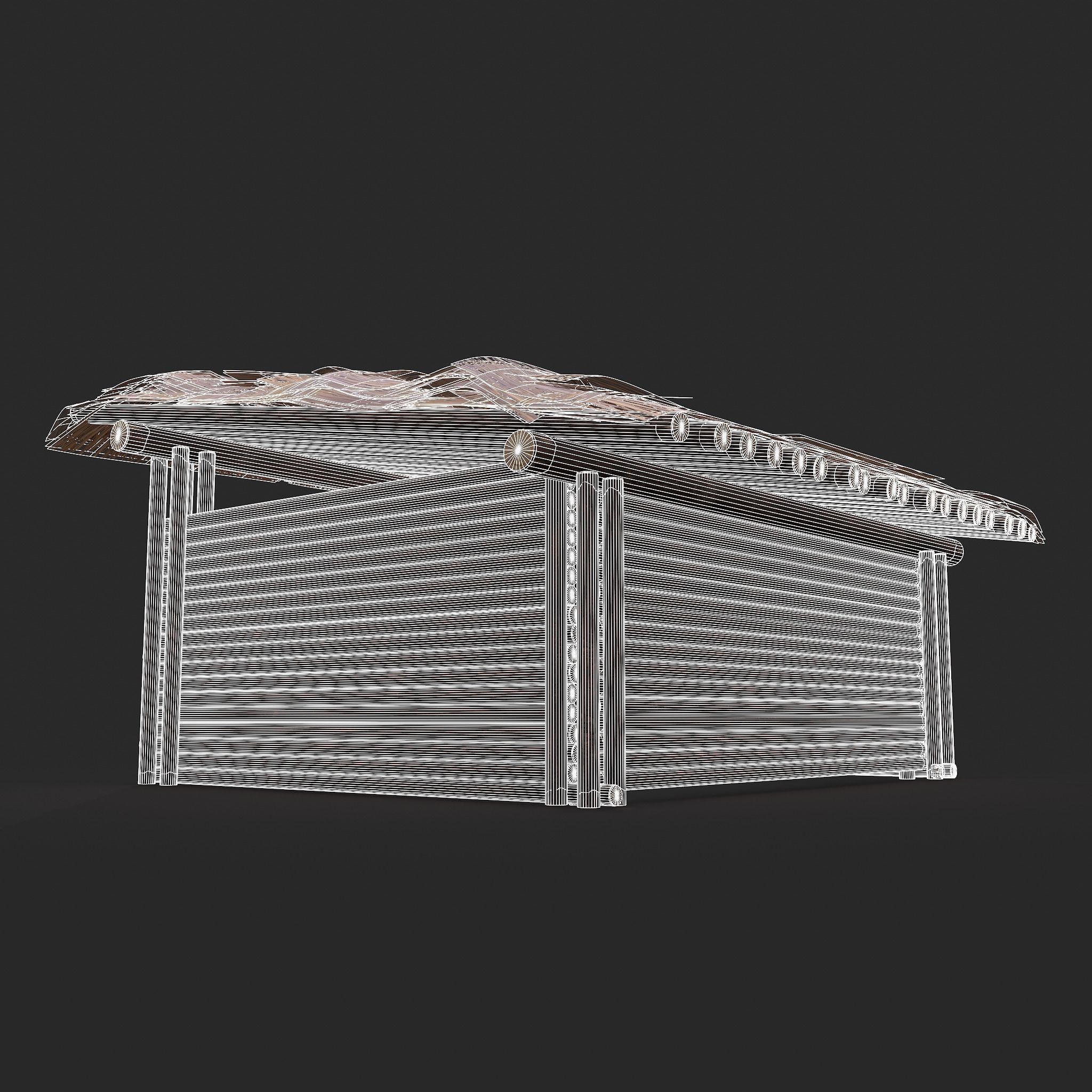Viking Hut S Low-poly 3D model_23