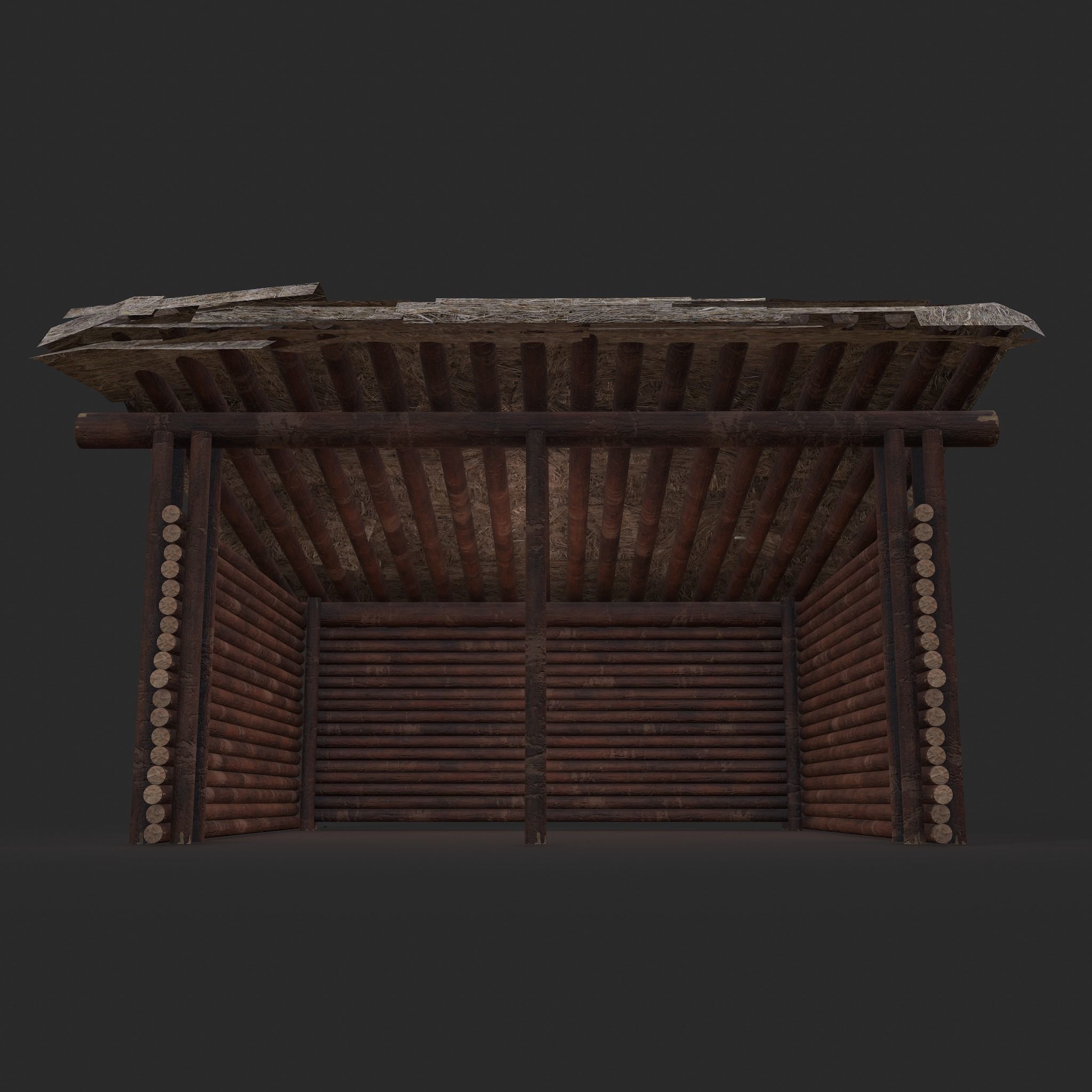 Viking Hut S Low-poly 3D model_15