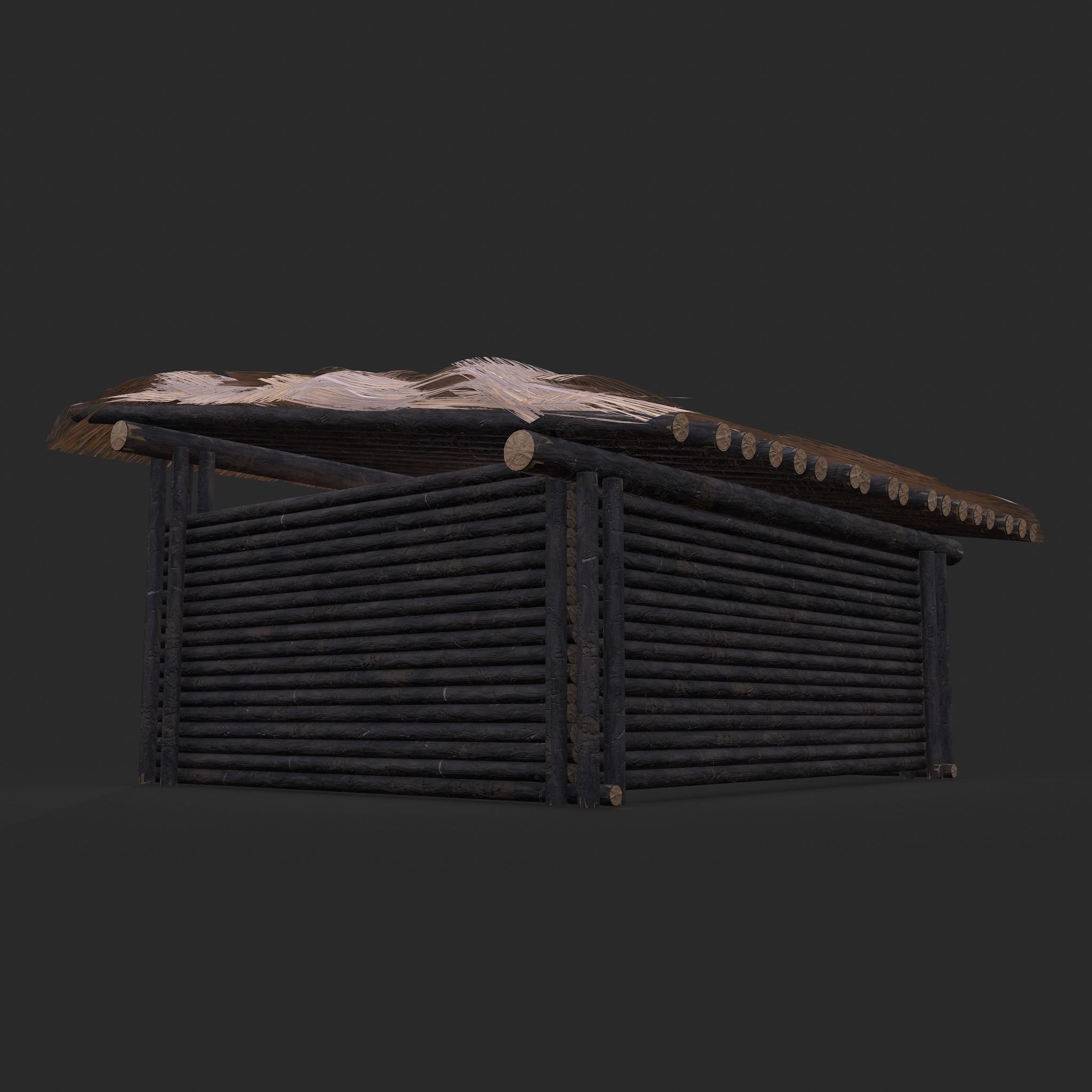 Viking Hut S Low-poly 3D model_22