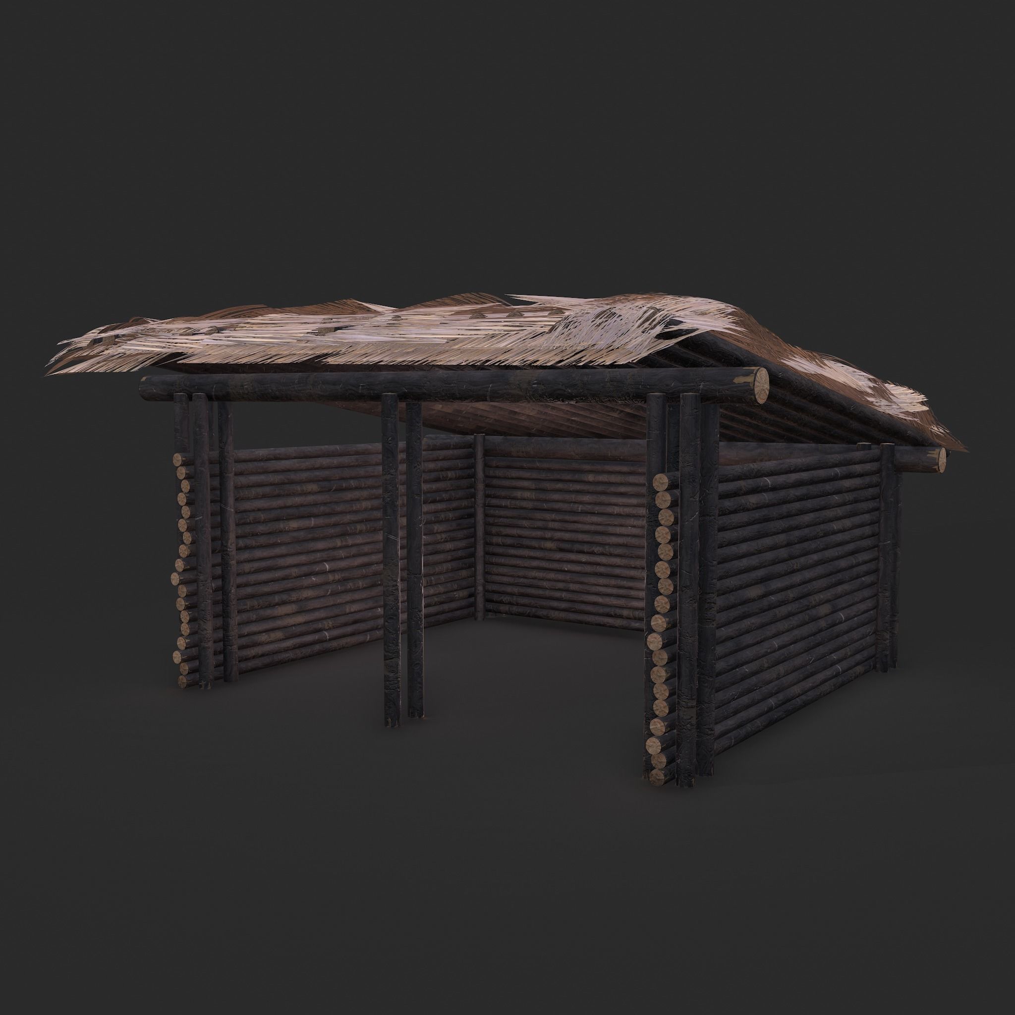 Viking Hut S Low-poly 3D model_28
