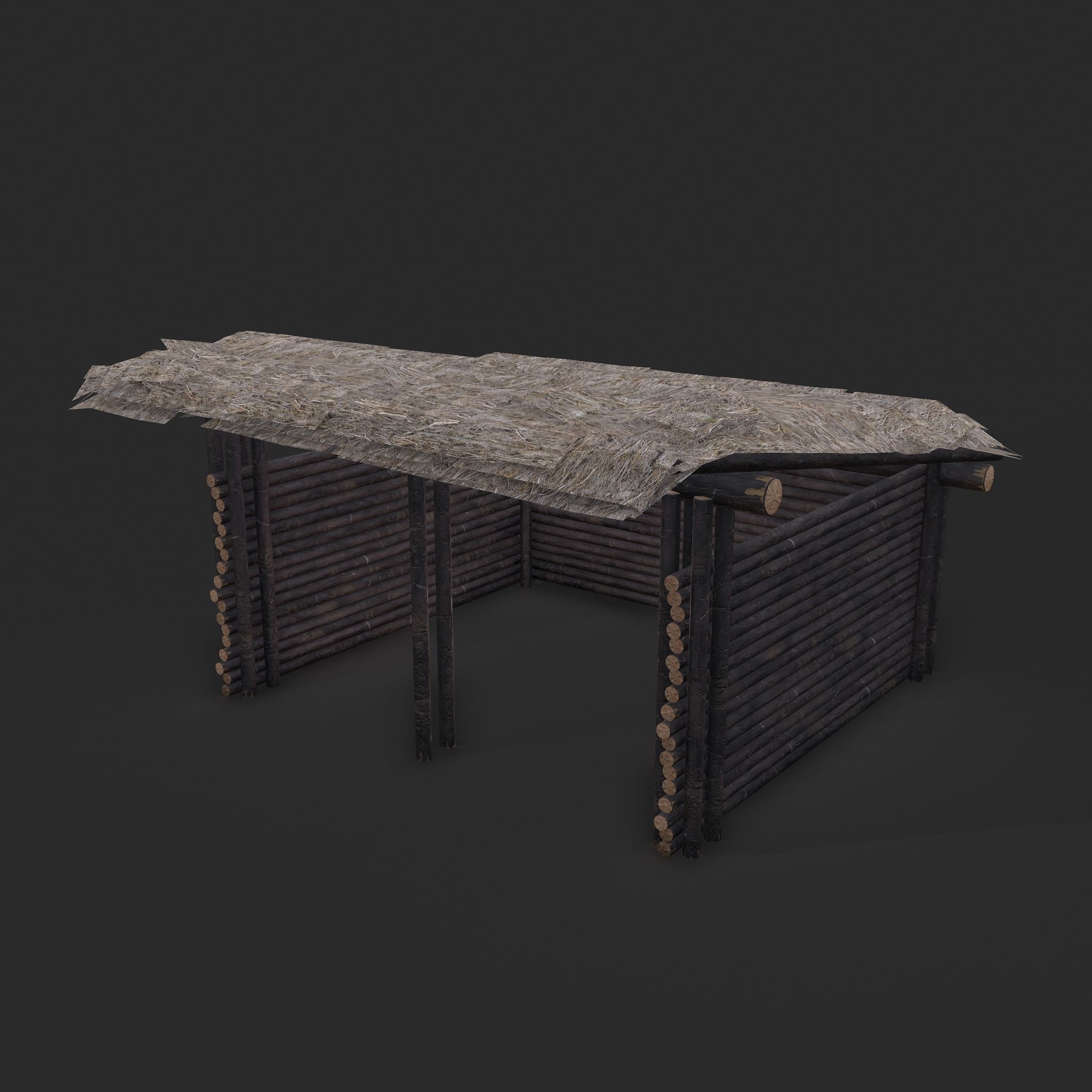 Viking Hut S Low-poly 3D model_4