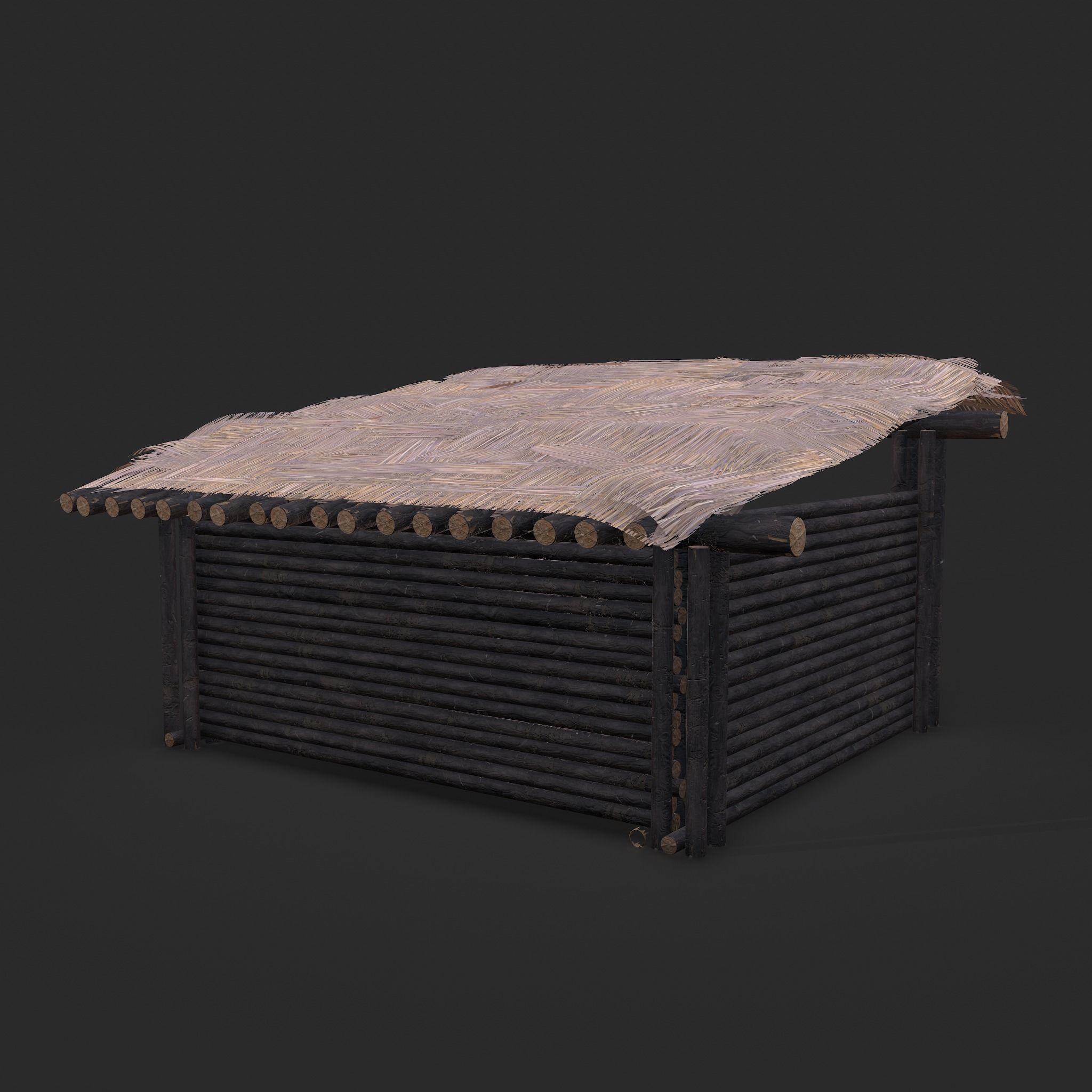 Viking Hut S Low-poly 3D model_34