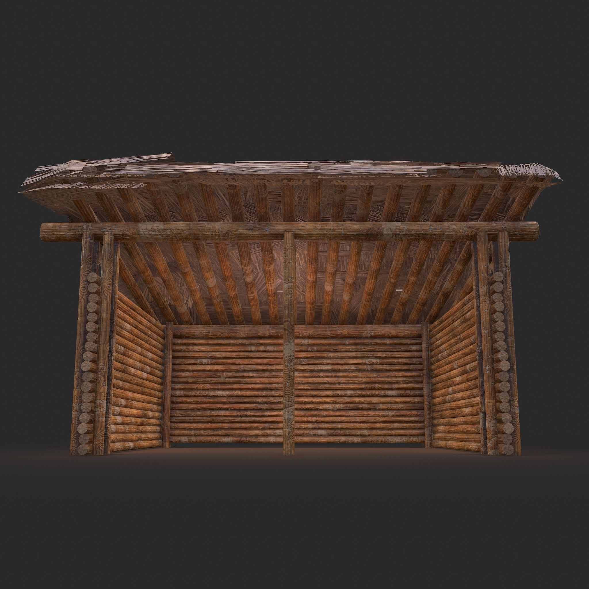 Viking Hut S Low-poly 3D model_16