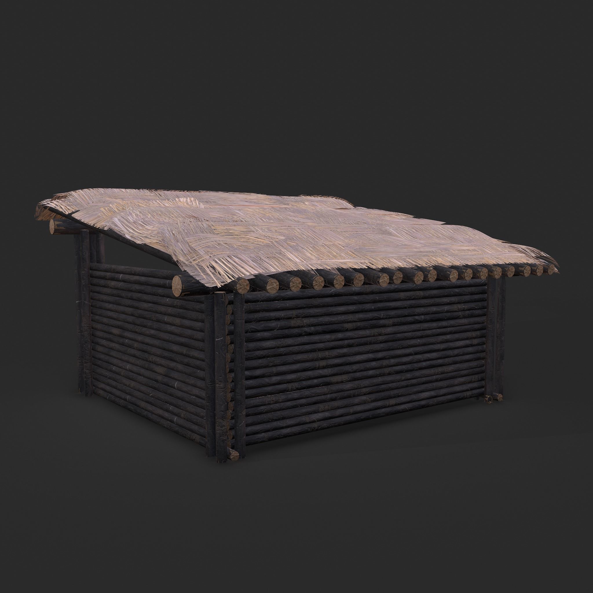 Viking Hut S Low-poly 3D model_36