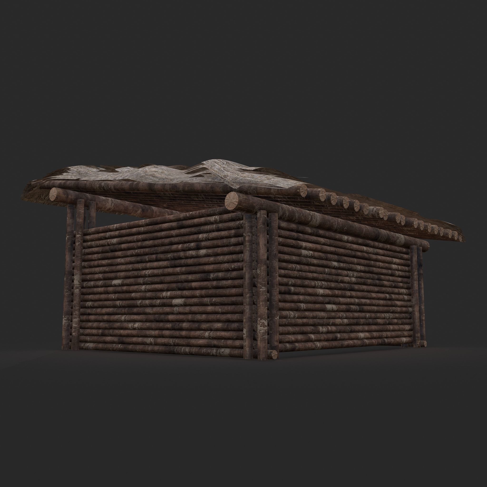 Viking Hut S Low-poly 3D model_19