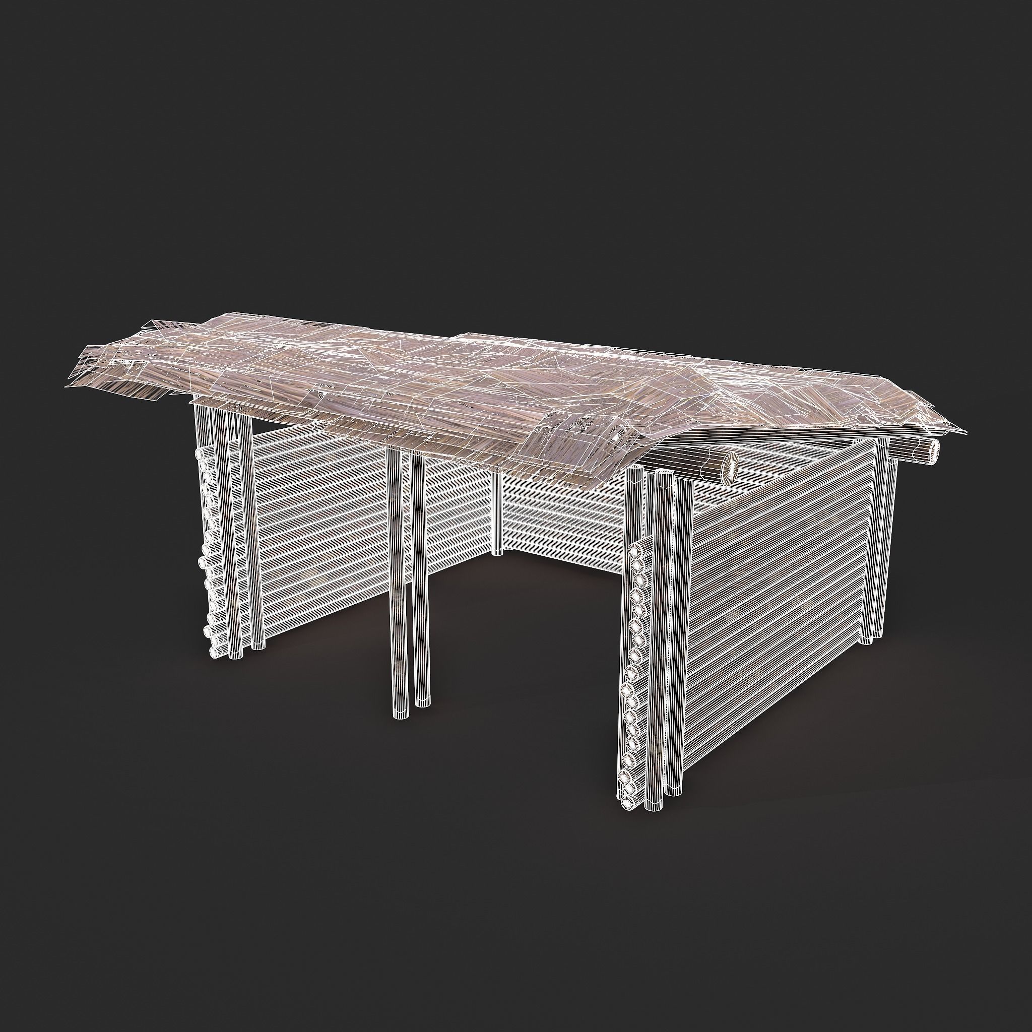 Viking Hut S Low-poly 3D model_5