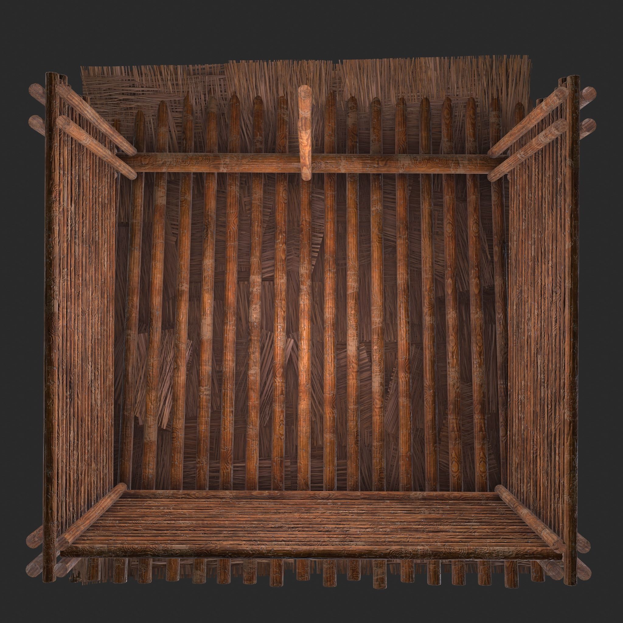 Viking Hut S Low-poly 3D model_26