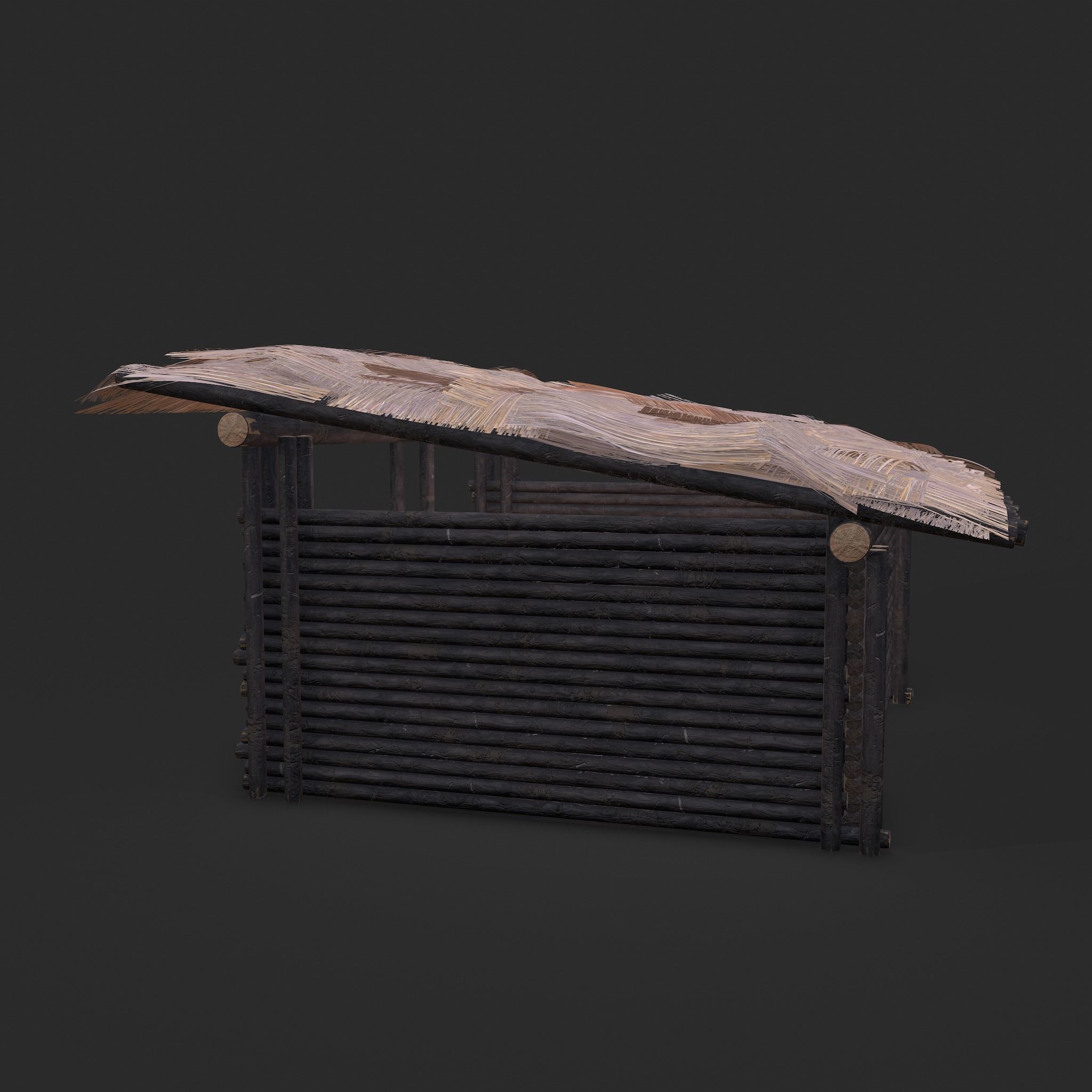 Viking Hut S Low-poly 3D model_37