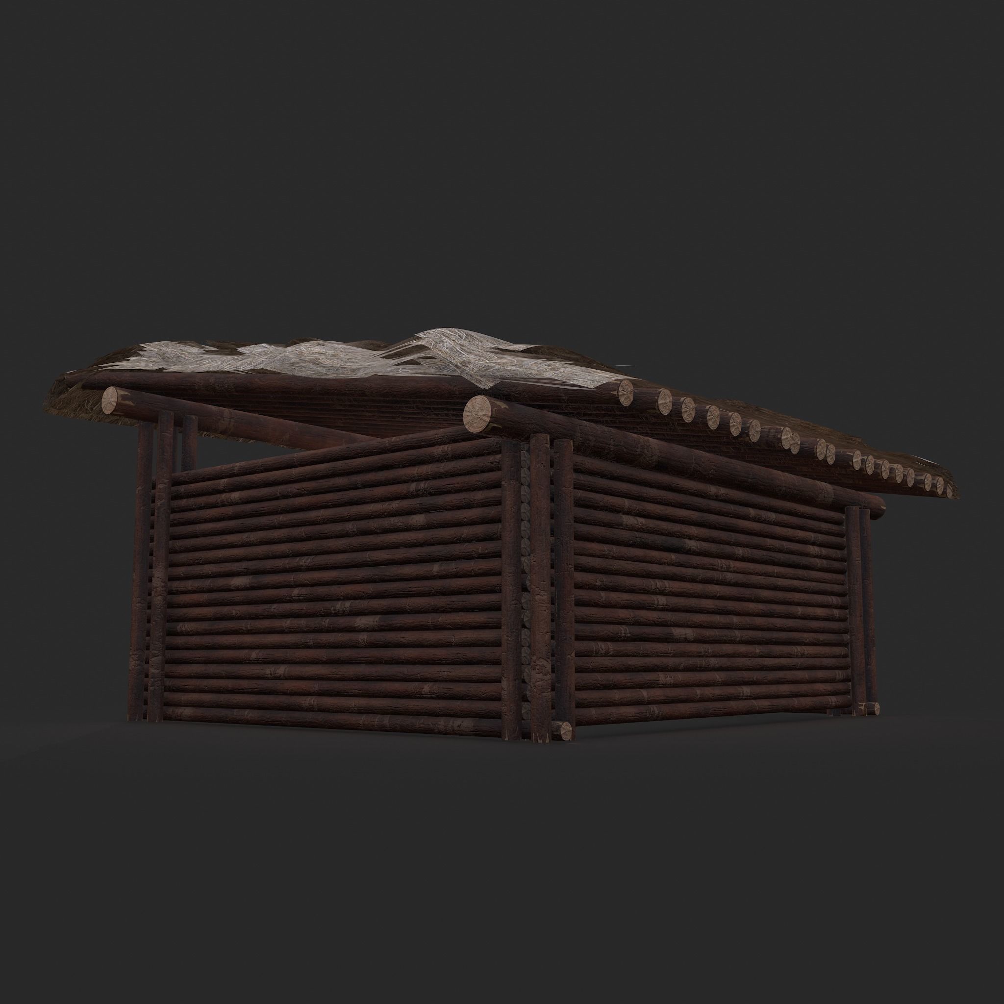 Viking Hut S Low-poly 3D model_20