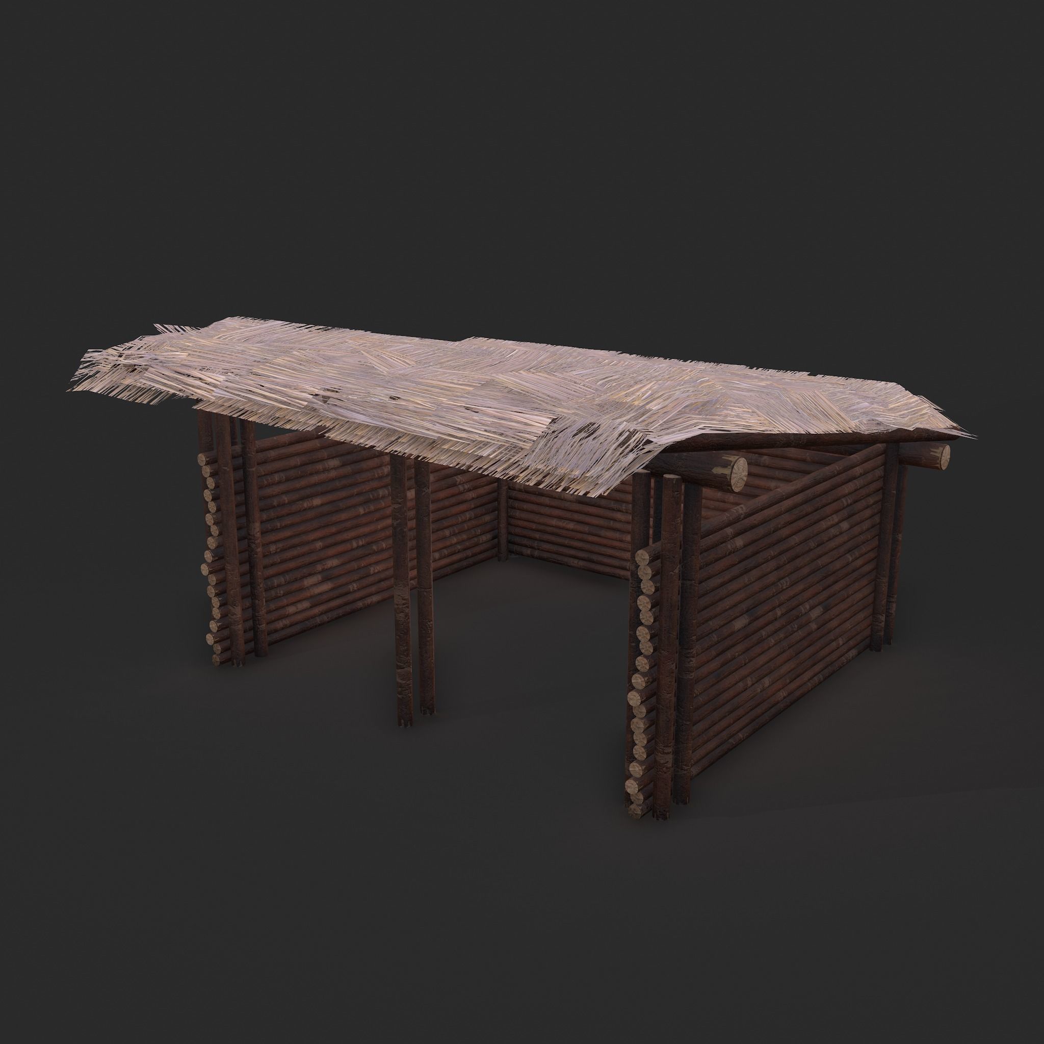 Viking Hut S Low-poly 3D model_2